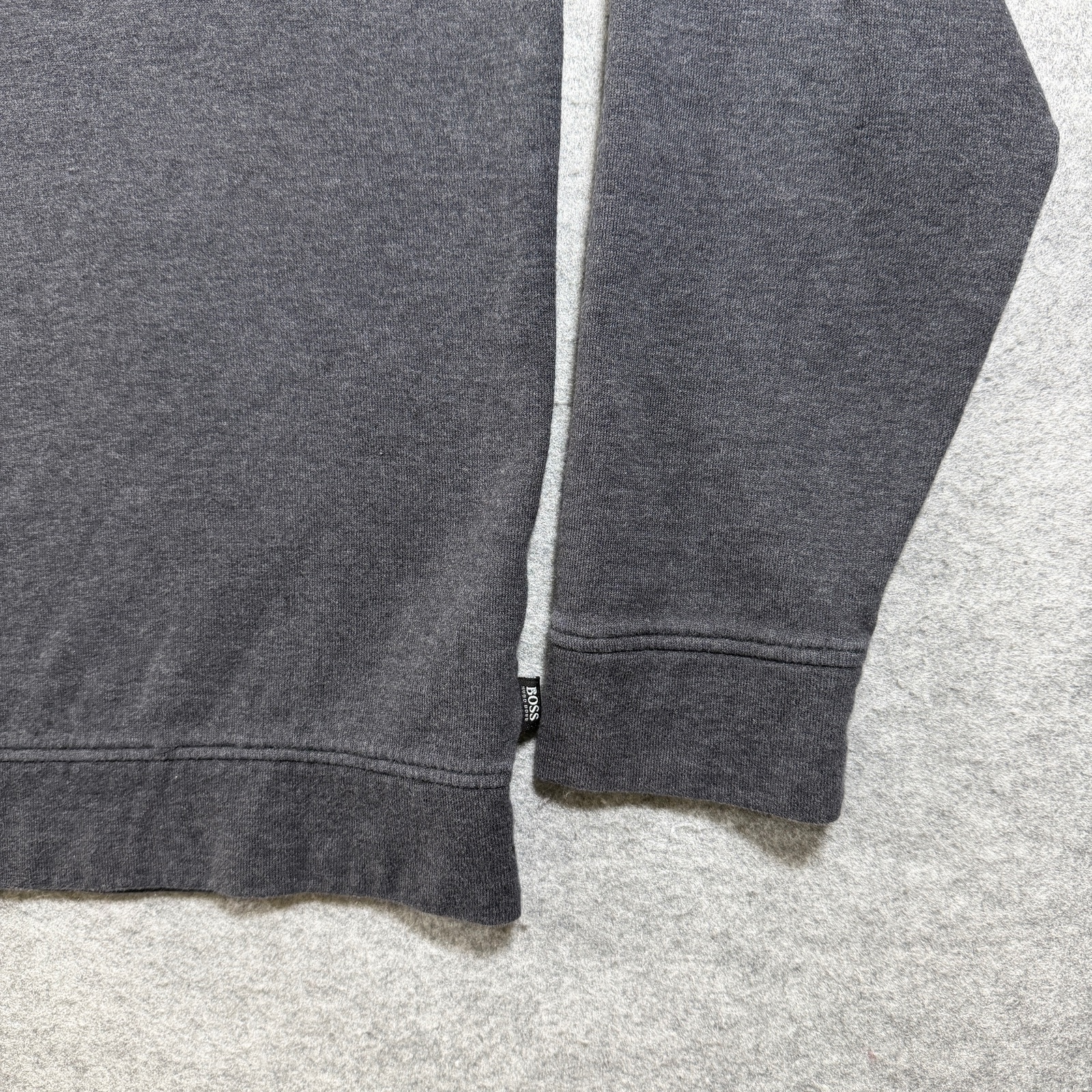 Hugo Boss Quarter Zip Pullover Mens XL Charcoal Gray Mock Neck Regular Fit thumbnail 5