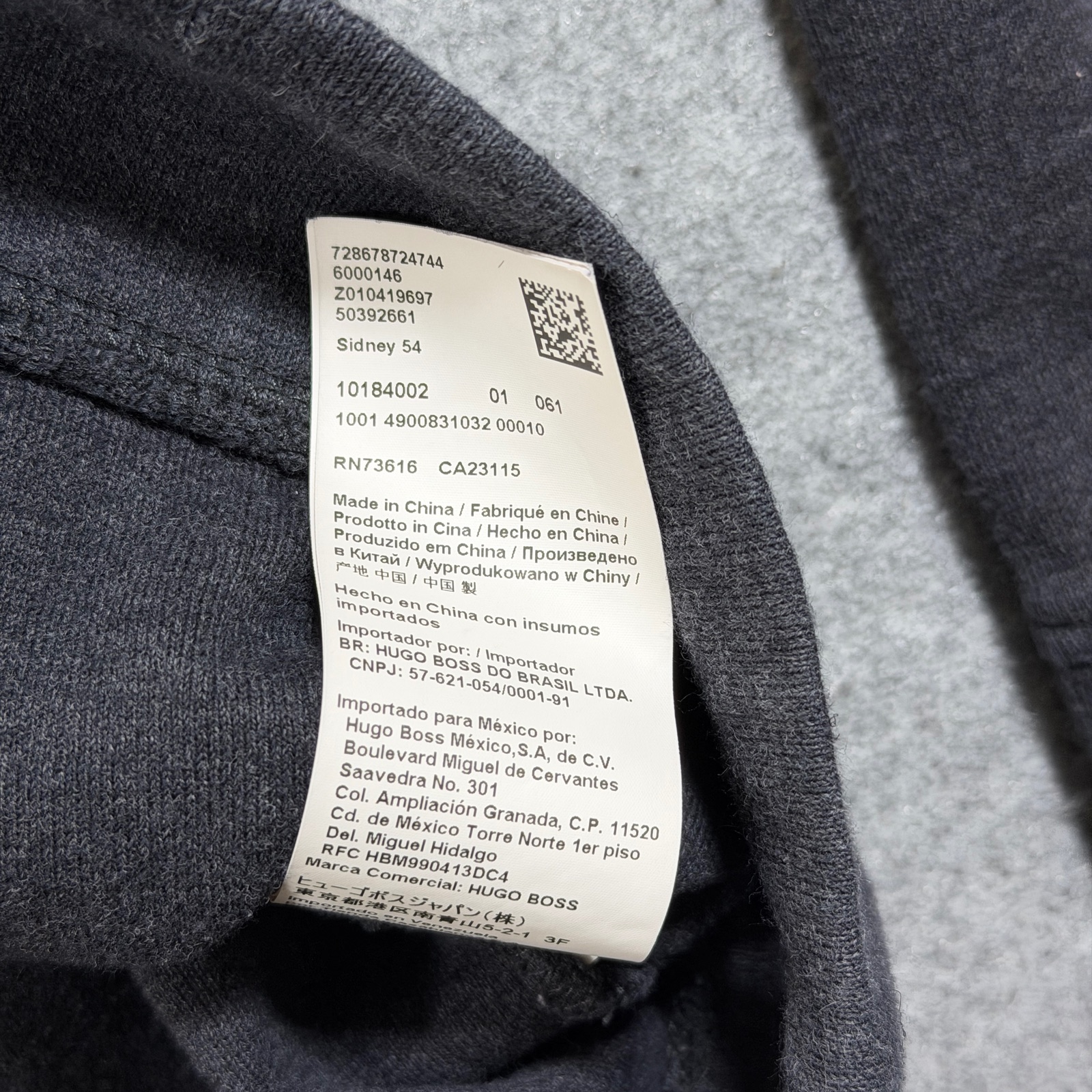 Hugo Boss Quarter Zip Pullover Mens XL Charcoal Gray Mock Neck Regular Fit thumbnail 12