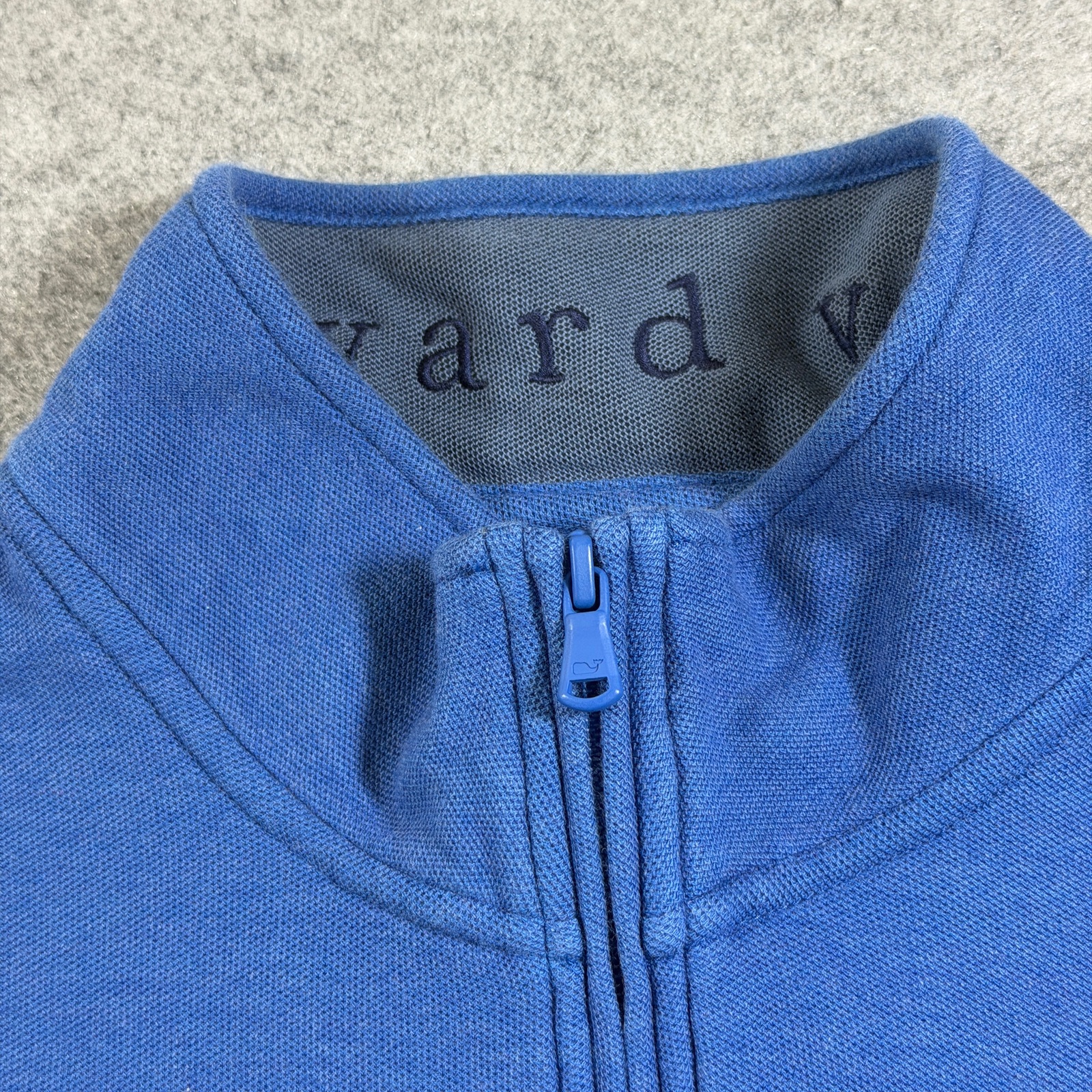 Vineyard Vines Quarter Zip Pullover Mens 2XL Blue Pima Cotton Whale Logo Preppy thumbnail 9