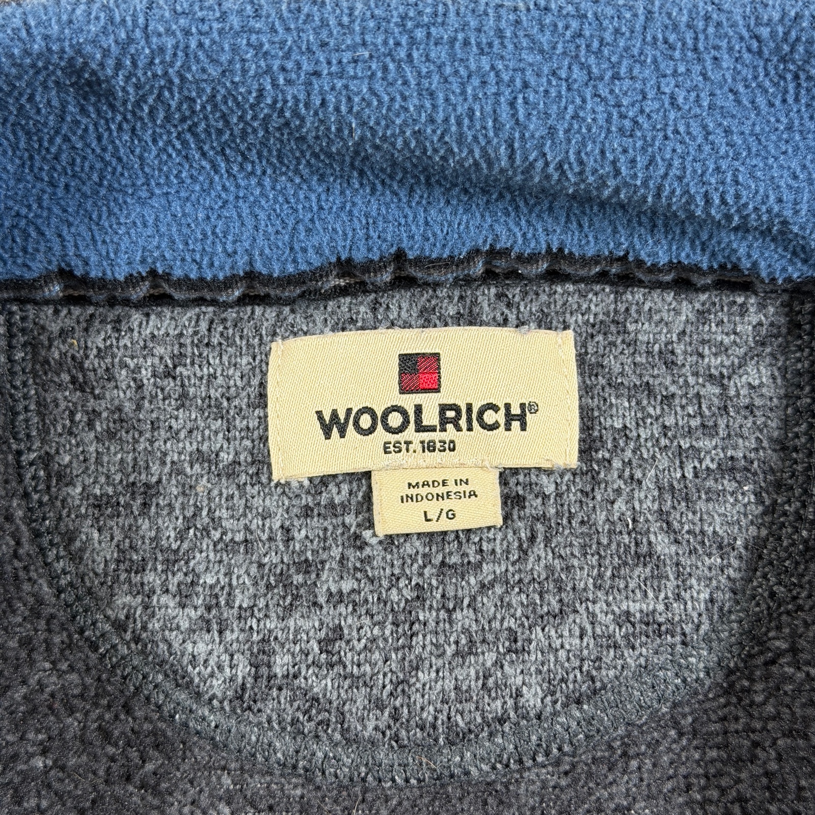 Woolrich Knit Fleece 1/4 Zip Pullover Mens L Gray Sweater Outdoor Hiking Casual thumbnail 5