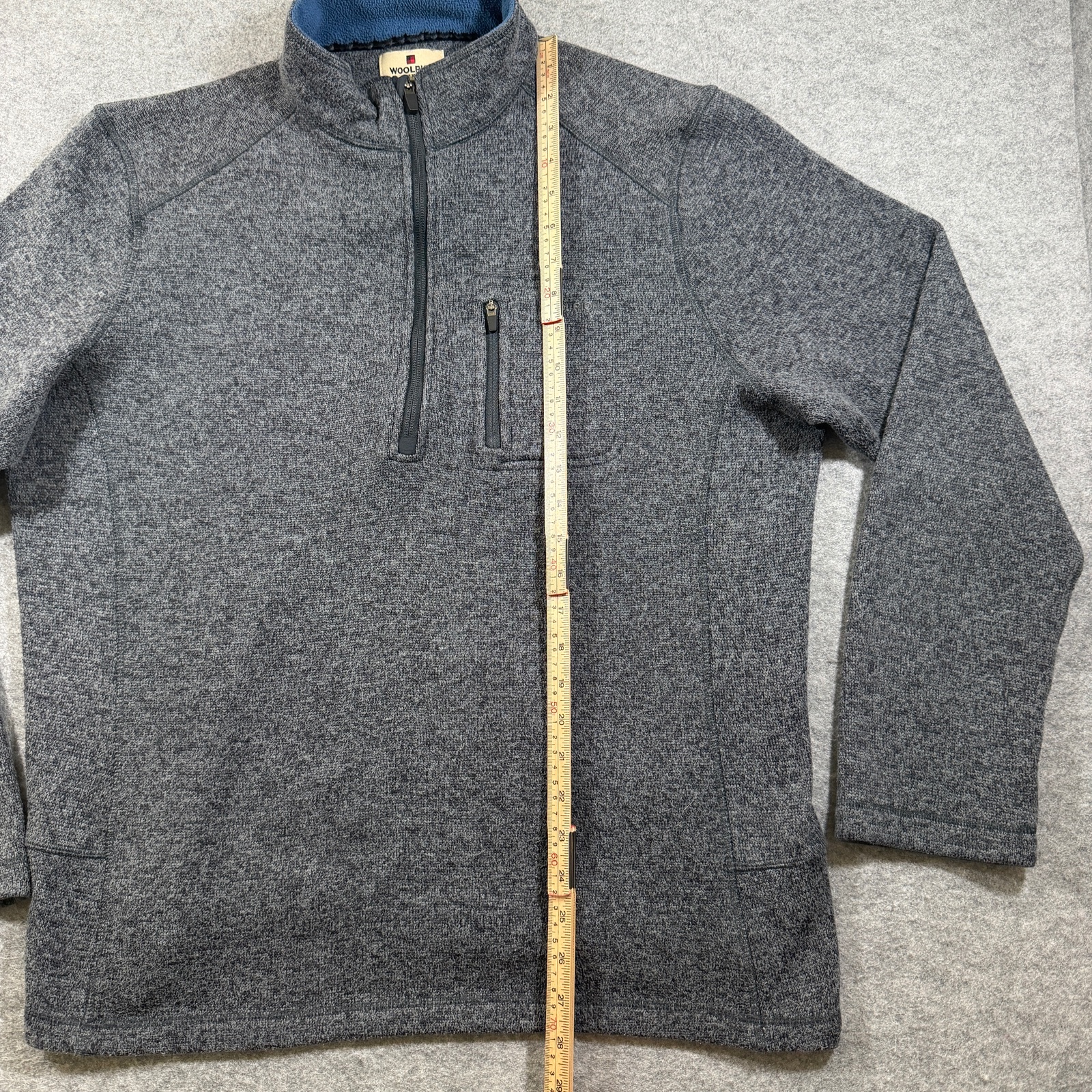 Woolrich Knit Fleece 1/4 Zip Pullover Mens L Gray Sweater Outdoor Hiking Casual thumbnail 6