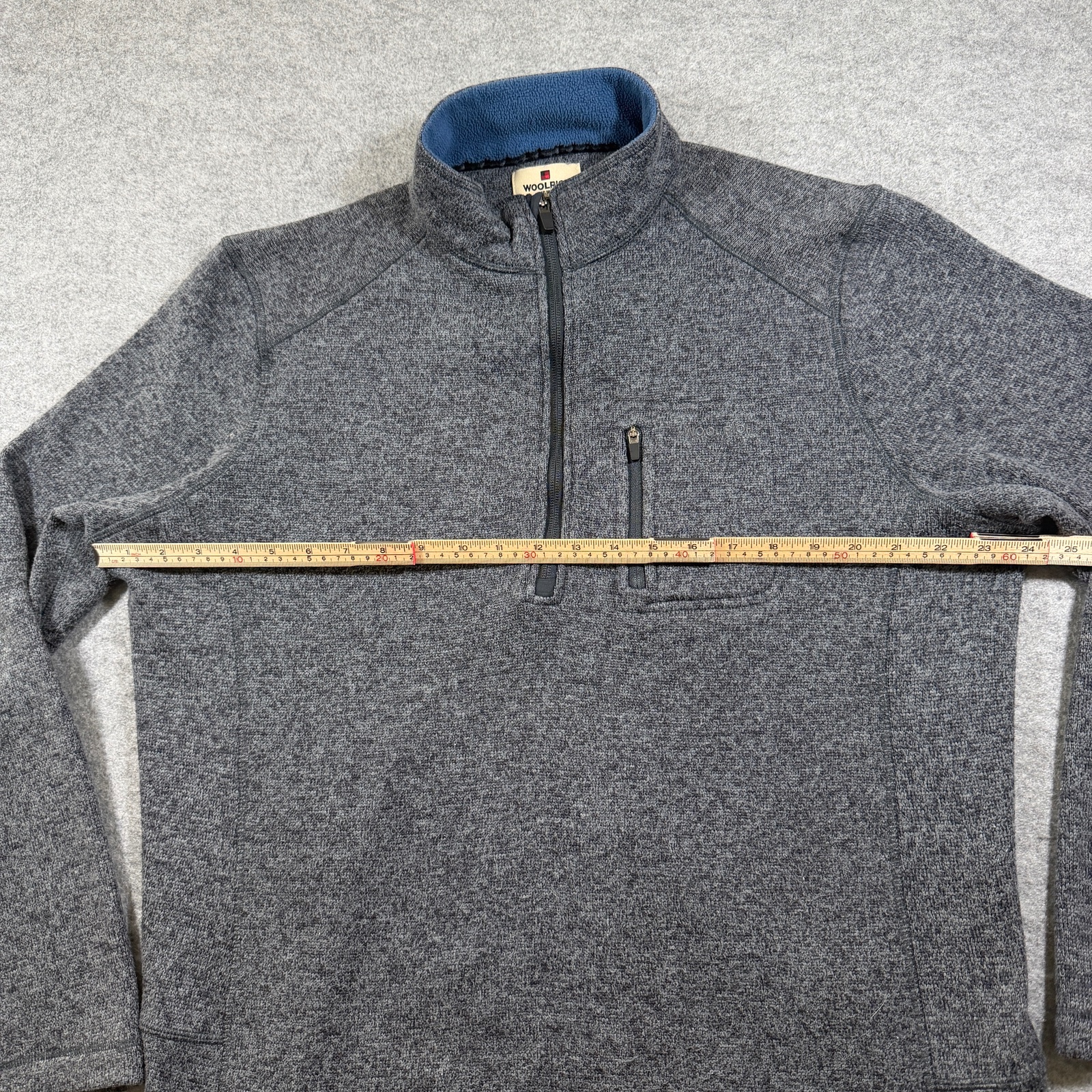Woolrich Knit Fleece 1/4 Zip Pullover Mens L Gray Sweater Outdoor Hiking Casual thumbnail 7