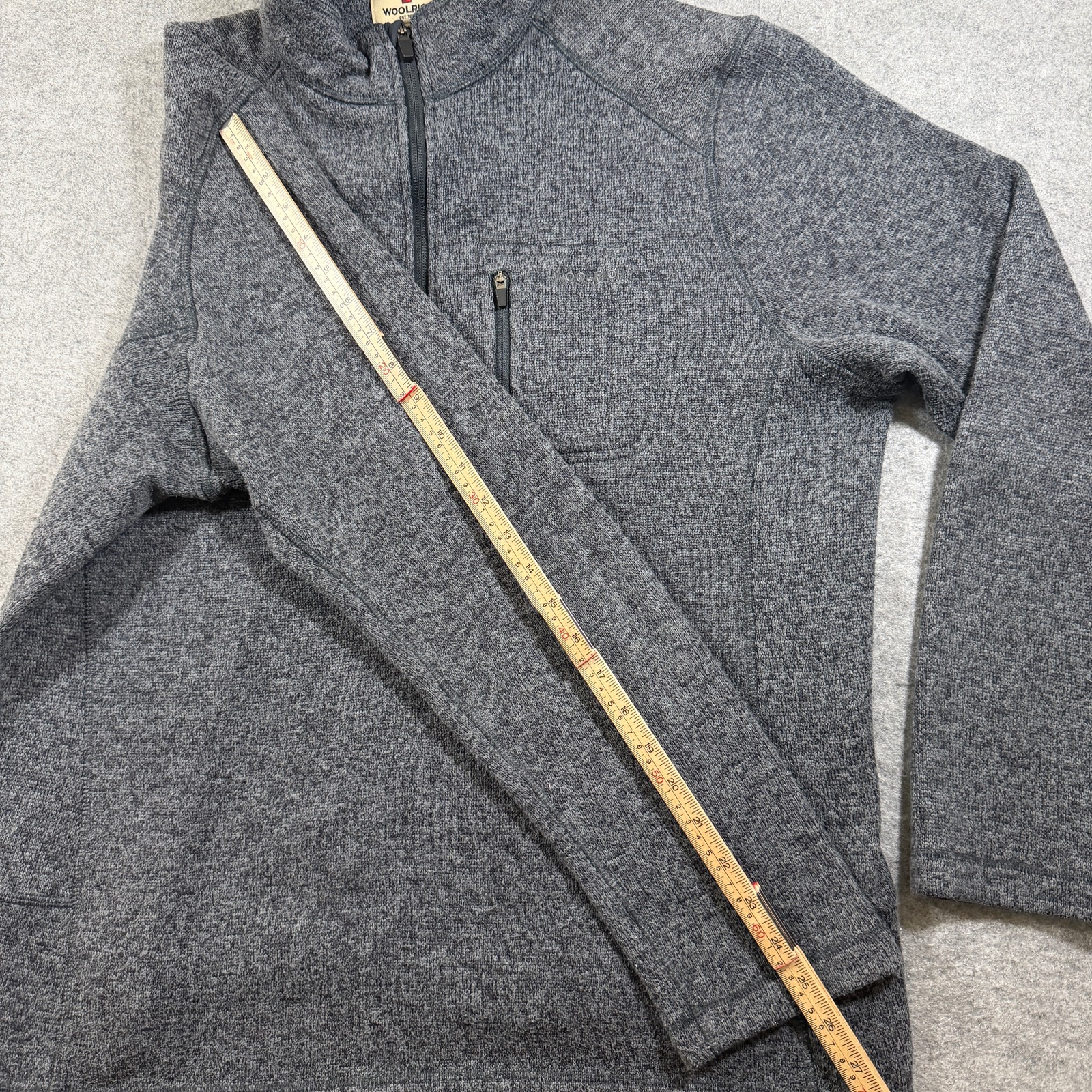 Woolrich Knit Fleece 1/4 Zip Pullover Mens L Gray Sweater Outdoor Hiking Casual thumbnail 8