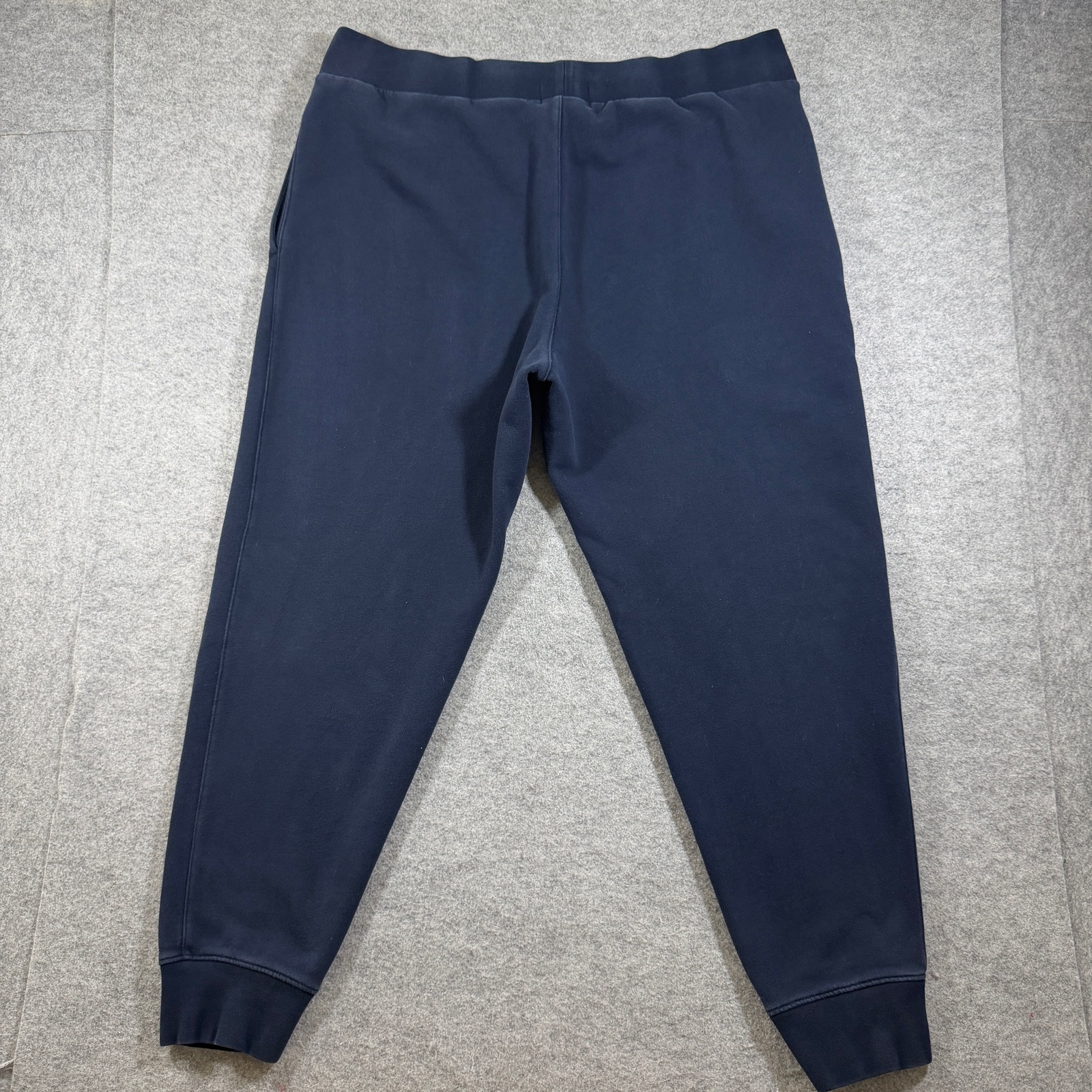 Lands' End Serious Sweats Joggers Mens L Navy Heavyweight Drawstring Lounge thumbnail 2