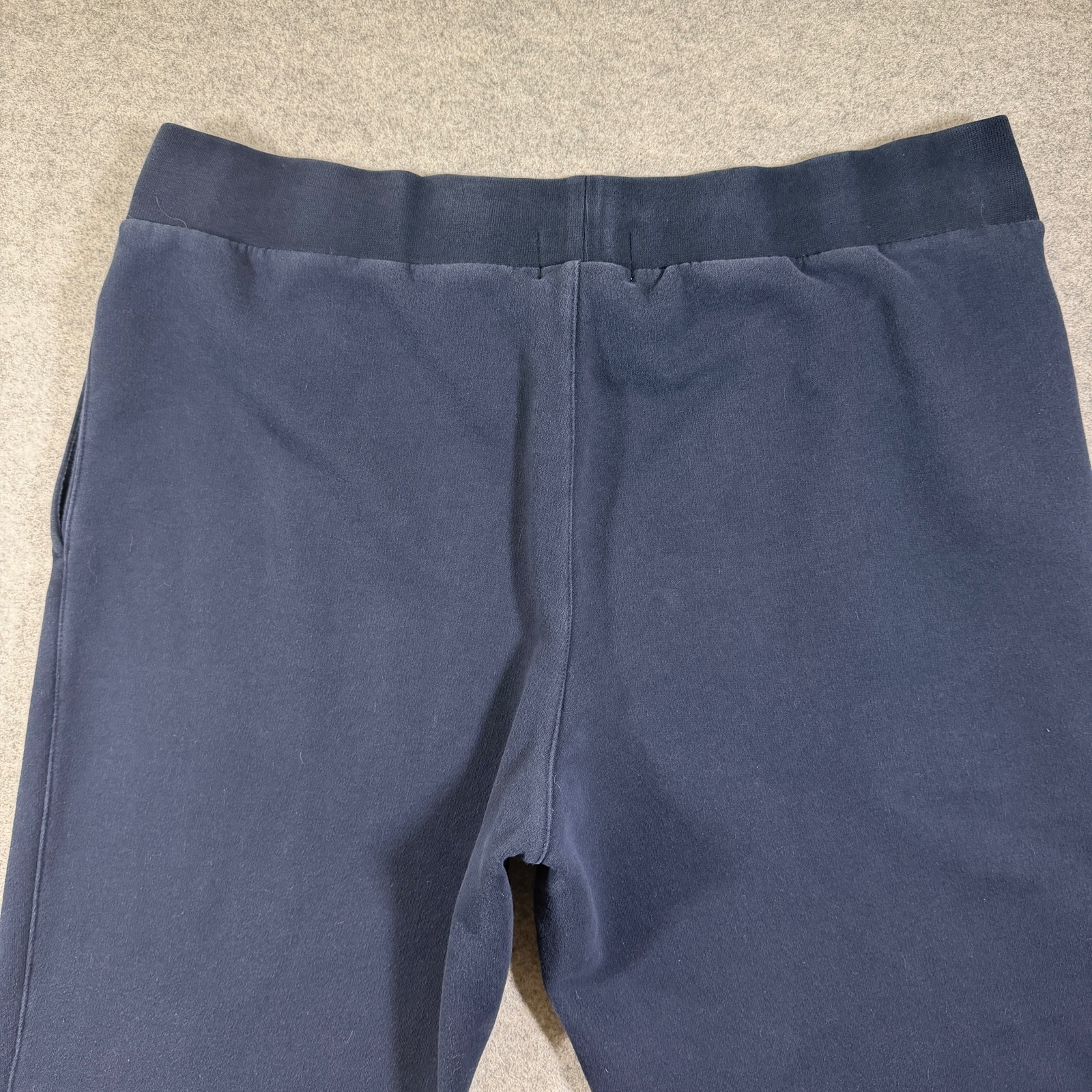 Lands' End Serious Sweats Joggers Mens L Navy Heavyweight Drawstring Lounge thumbnail 3
