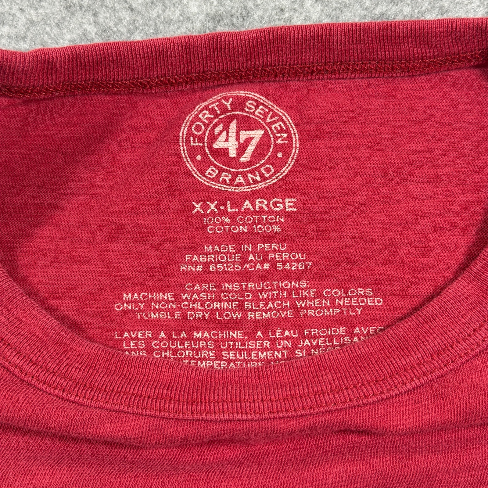 St Louis Cardinals Long Sleeve T Shirt Mens XXL Red MLB Graphic Tee Slub Knit thumbnail 5
