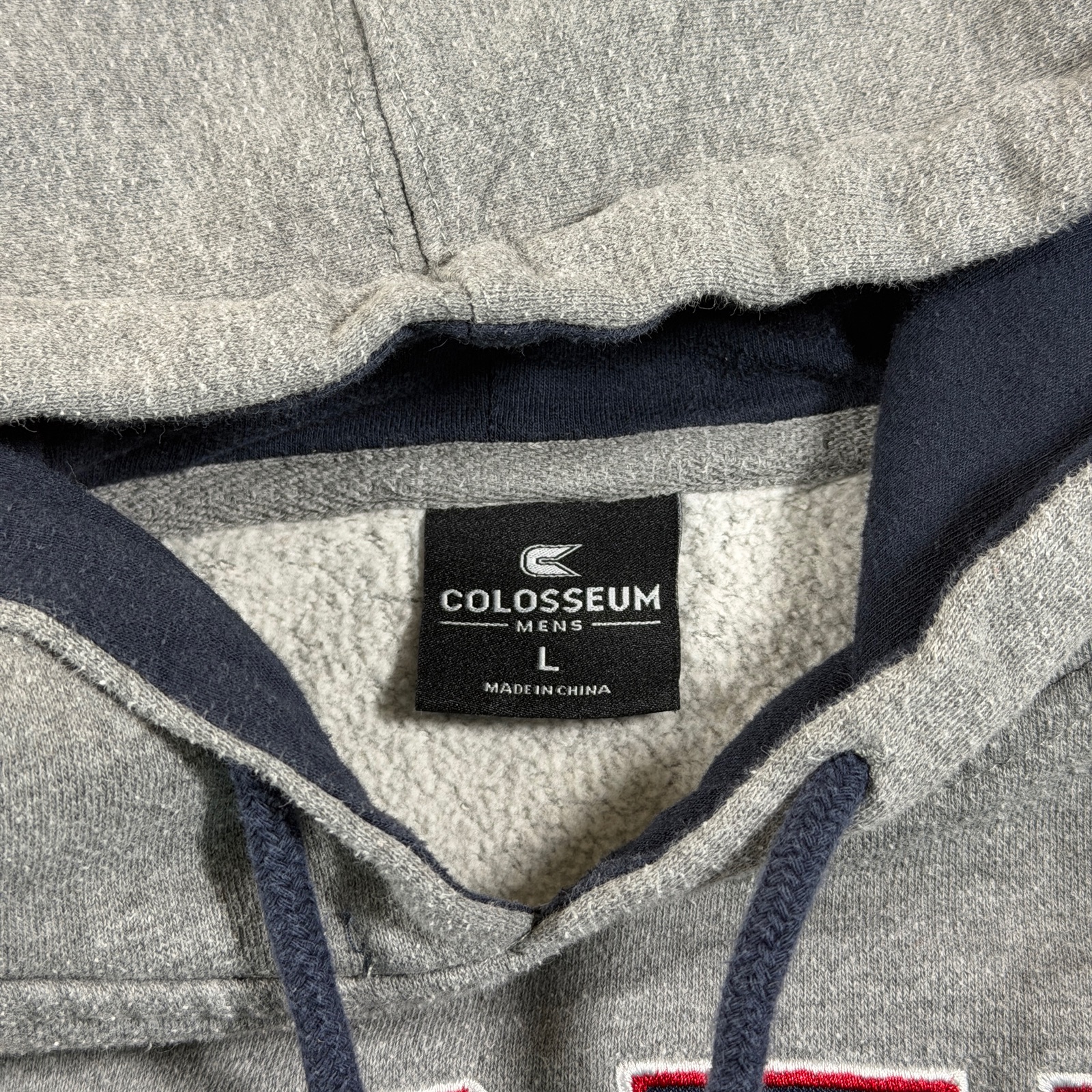 Ole Miss Rebels Fleece Hoodie Mens L Gray Hotty Toddy Graphic Drawstring NCAA thumbnail 4