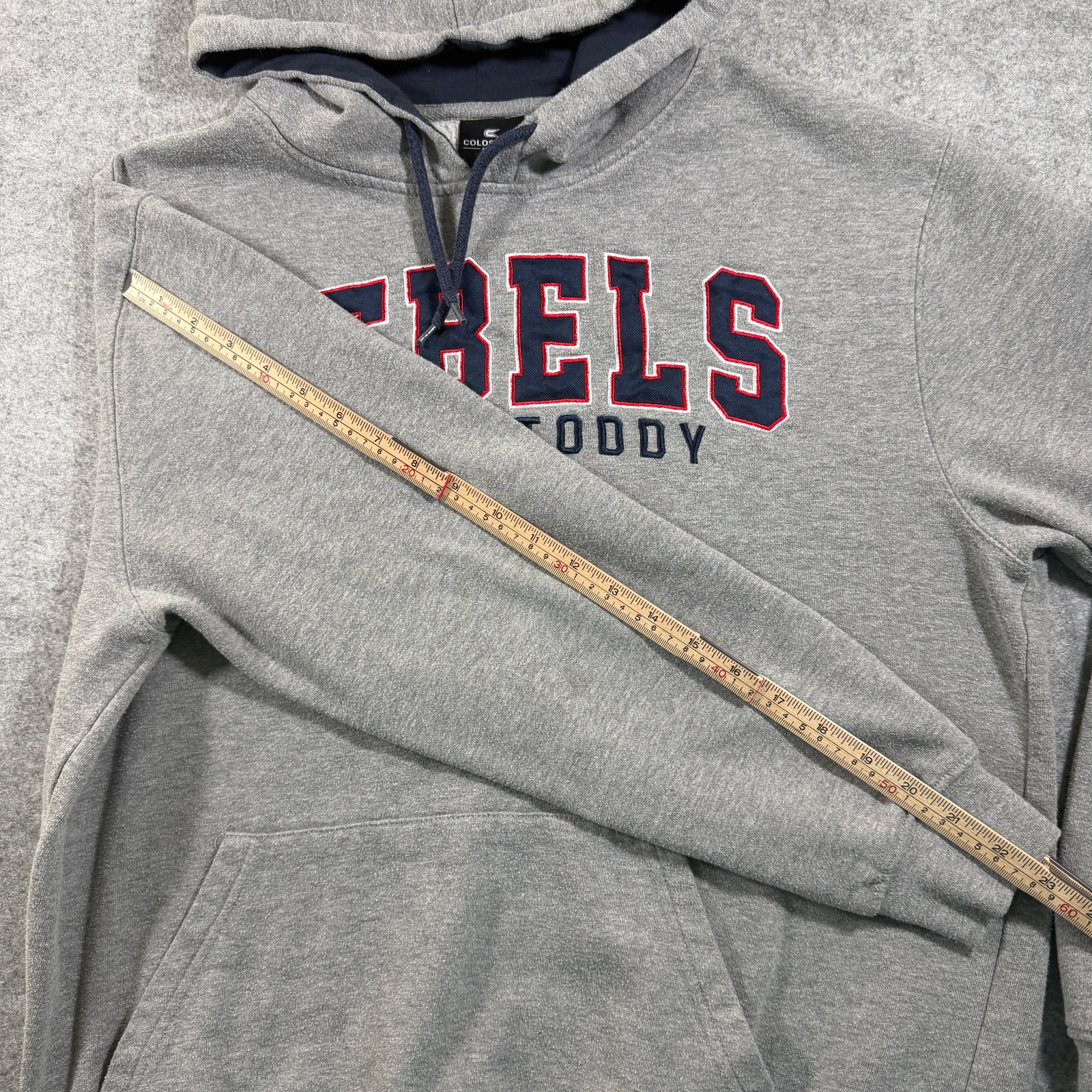 Ole Miss Rebels Fleece Hoodie Mens L Gray Hotty Toddy Graphic Drawstring NCAA thumbnail 8