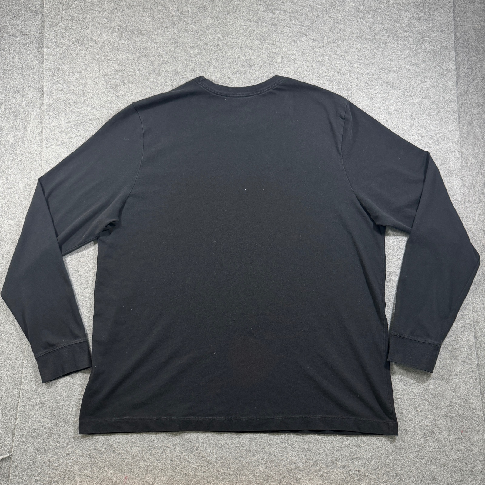 Nike The Nike Tee Long Sleeve Mens XXL Black Dri-FIT Lime Green Swoosh Graphic thumbnail 2