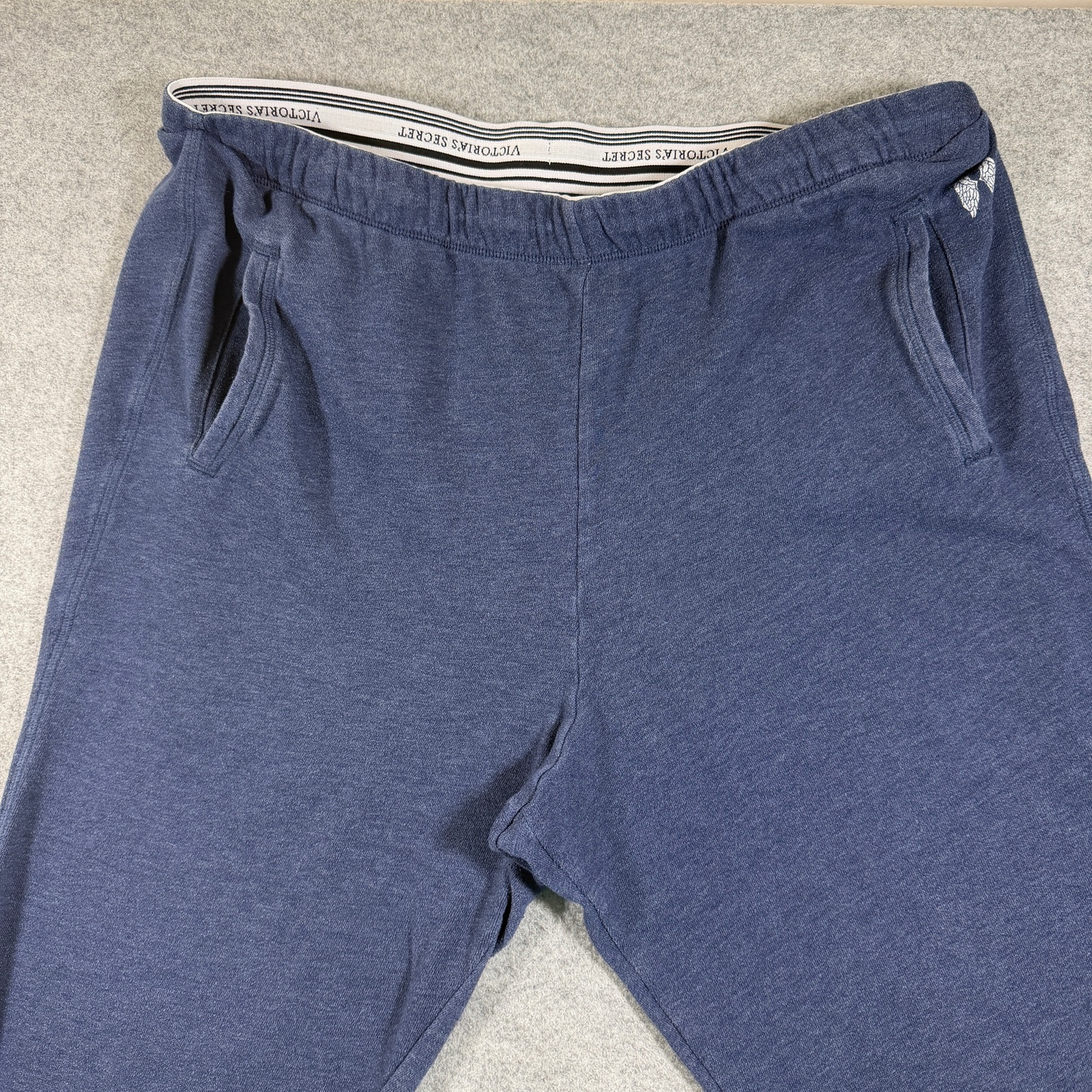 Victoria's Secret Lounge Jogger Womens L Navy Blue Elastic Waistband Drawstring thumbnail 9