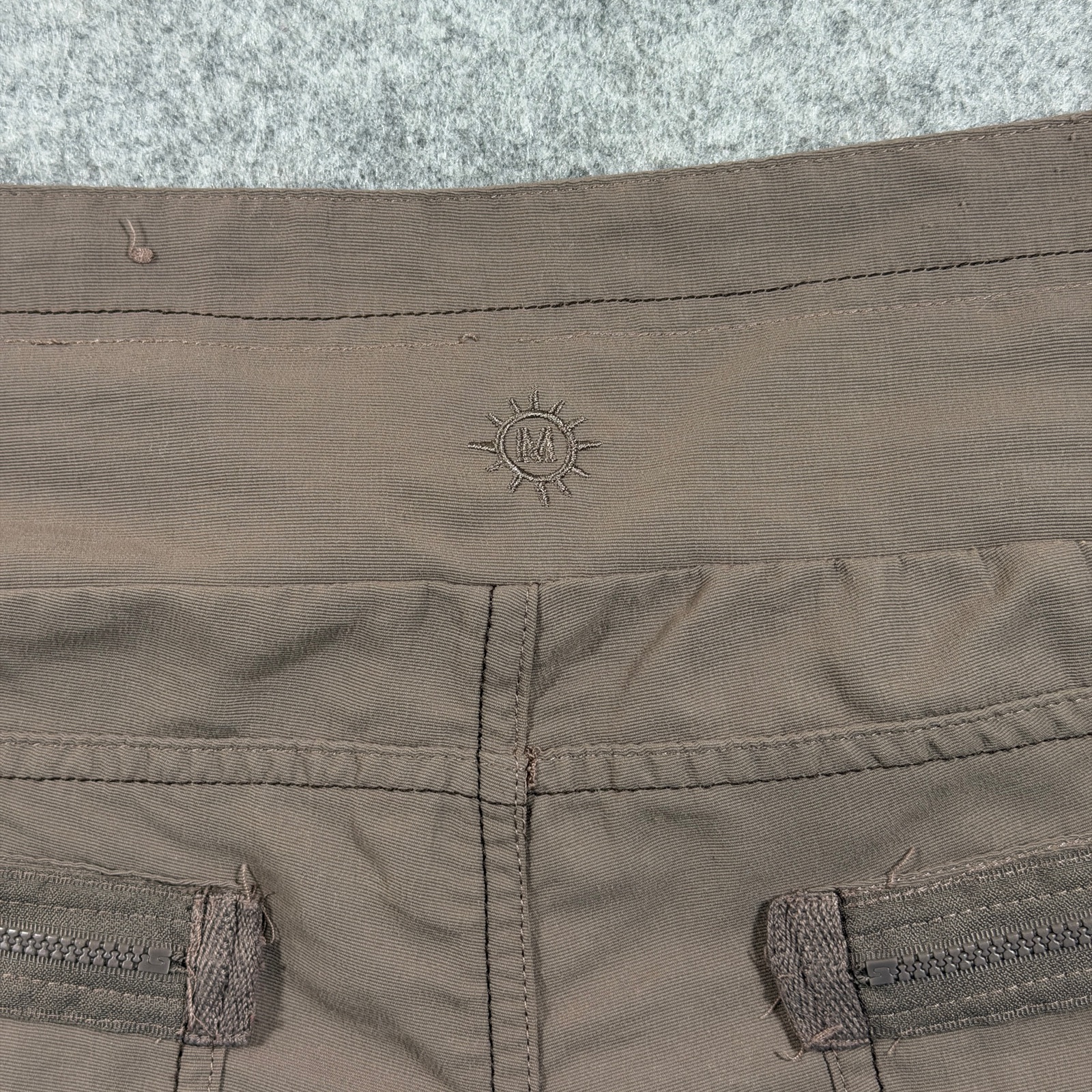Magellan Cargo Shorts Womens 10 Taupe Brown Snap and Zip Pockets Hiking Outdoor thumbnail 10