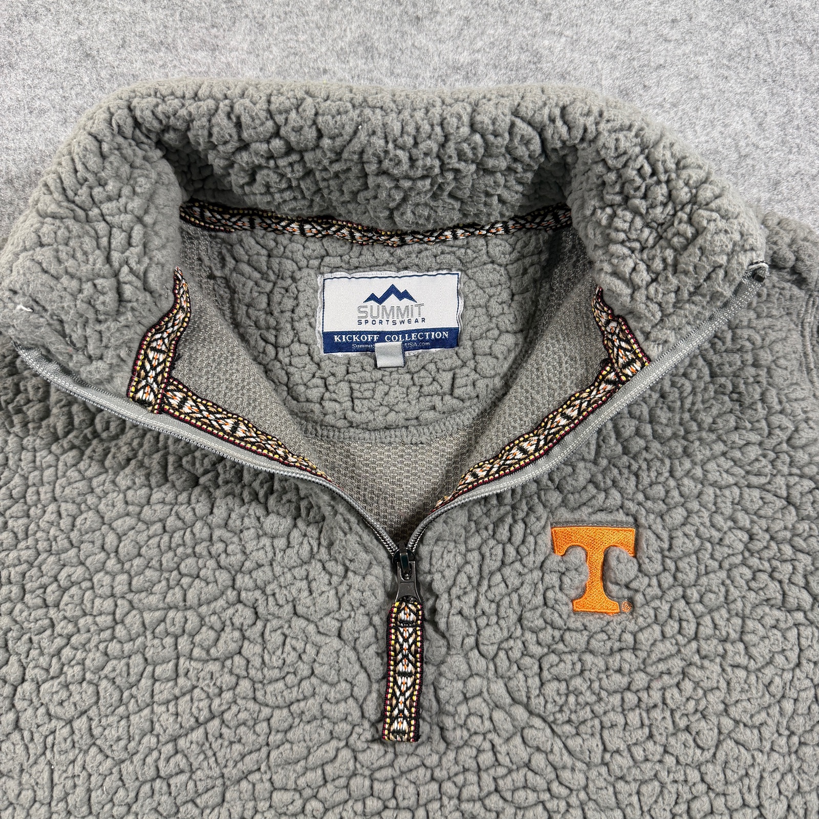 Summit Sportswear Tennessee Volunteers Pullover Womens S Gray Sherpa Fleece thumbnail 4