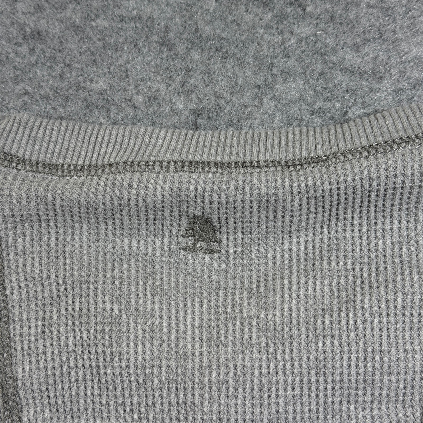 G.H. Bass & Co. Thermal Henley Top Mens XXL Gray Waffle Knit Long Sleeve Lounge thumbnail 9