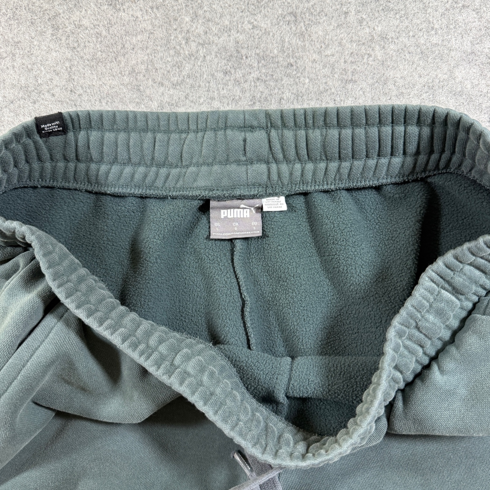 Puma Joggers Mens L Green Tapered Drawstring Cuffed Athletic Training Sweatpants thumbnail 5
