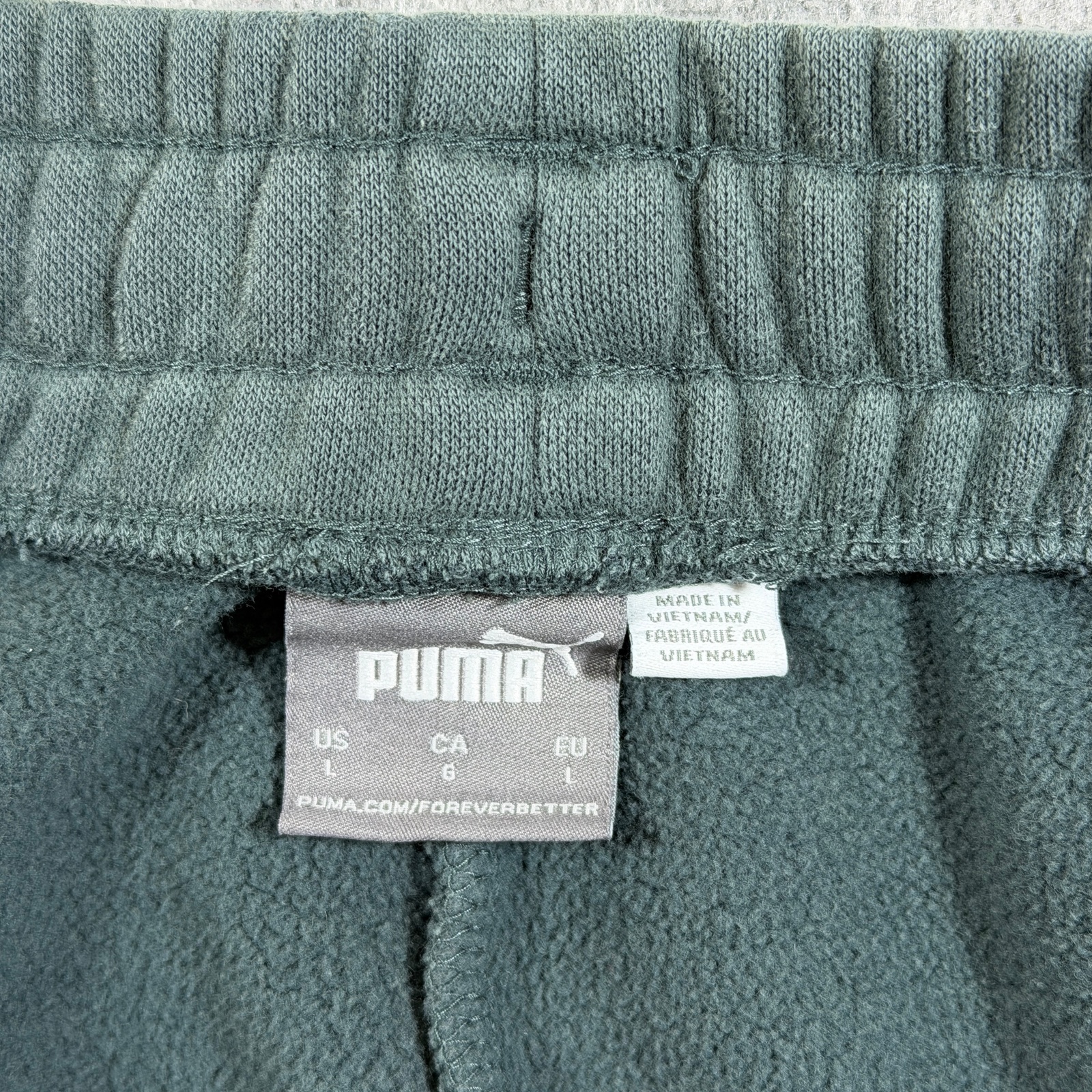 Puma Joggers Mens L Green Tapered Drawstring Cuffed Athletic Training Sweatpants thumbnail 6