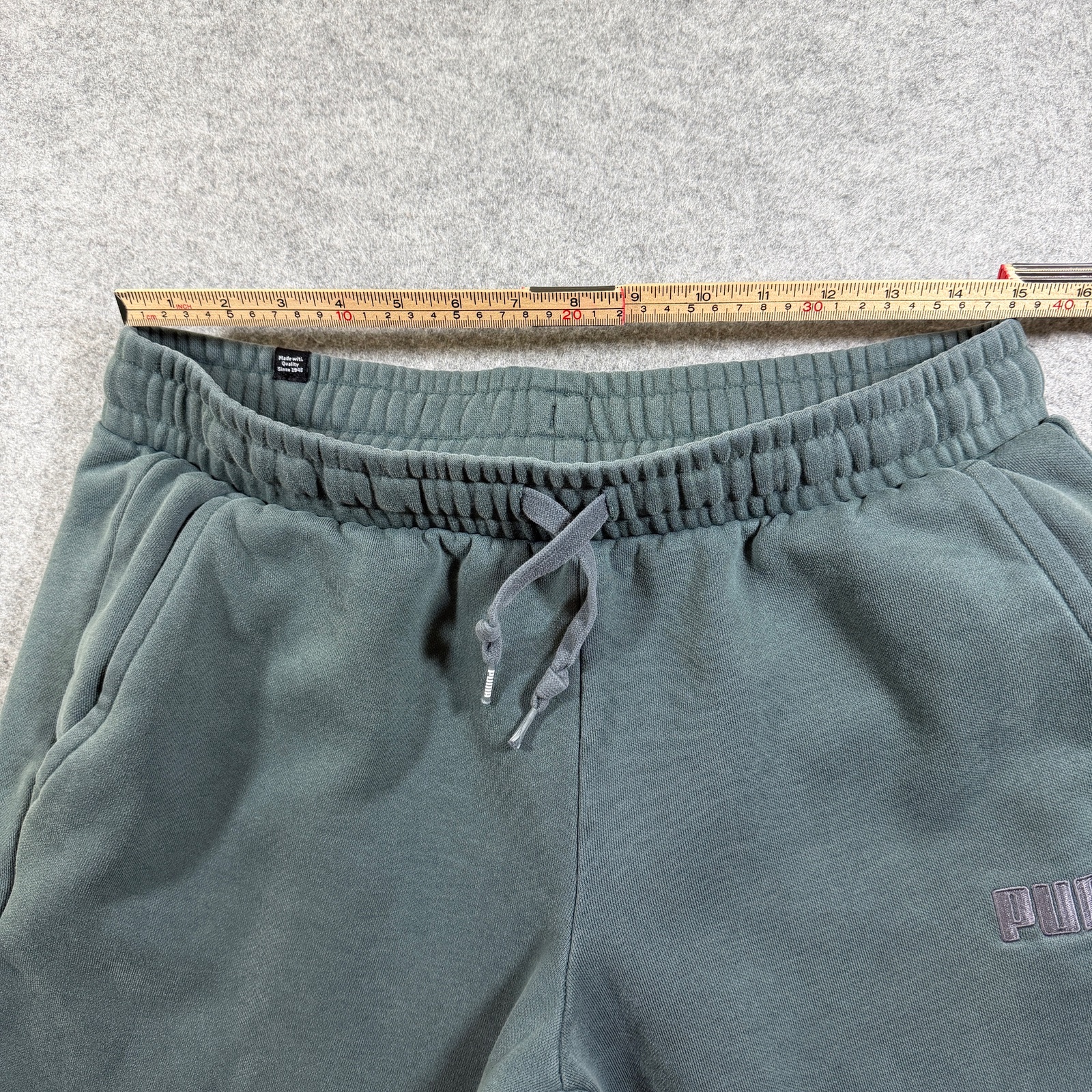Puma Joggers Mens L Green Tapered Drawstring Cuffed Athletic Training Sweatpants thumbnail 7