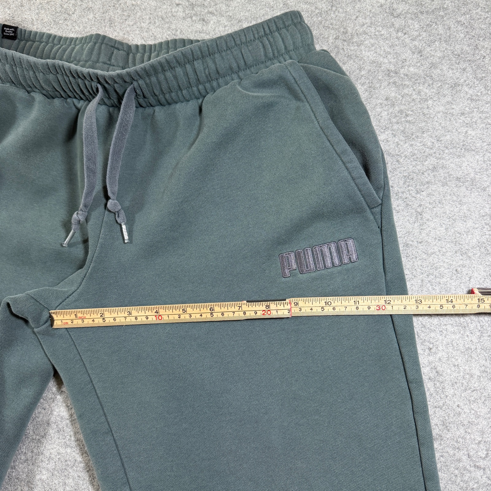 Puma Joggers Mens L Green Tapered Drawstring Cuffed Athletic Training Sweatpants thumbnail 9