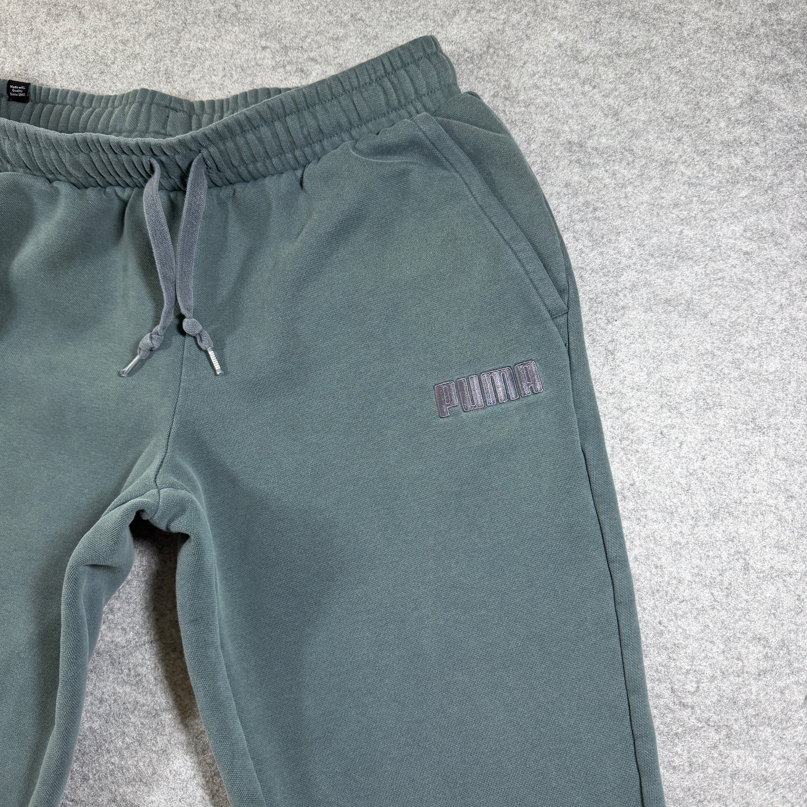 Puma Joggers Mens L Green Tapered Drawstring Cuffed Athletic Training Sweatpants thumbnail 11