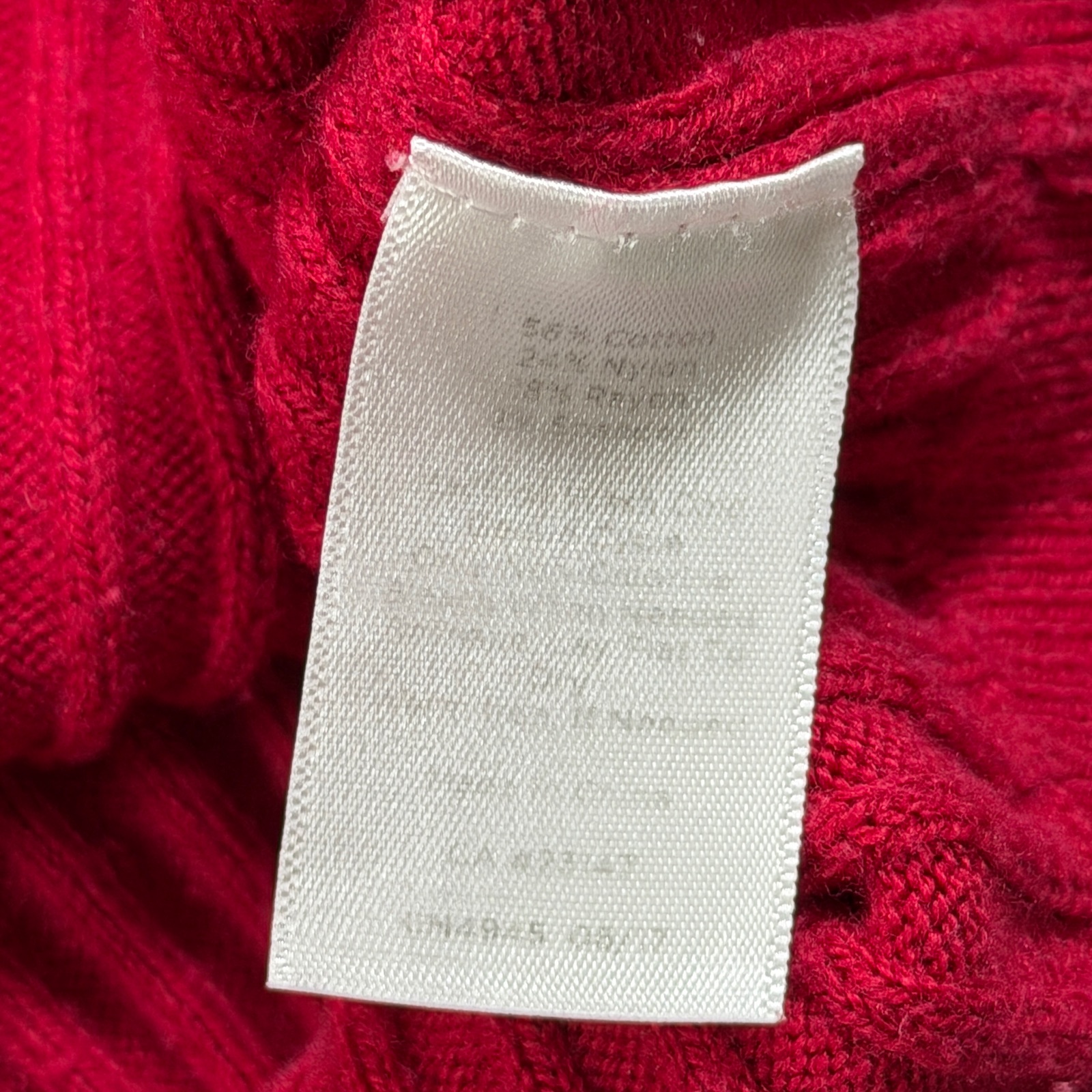 Talbots Turtleneck Sweater Womens XL Petite Red Ribbed Knit Button Cuffs Preppy thumbnail 9