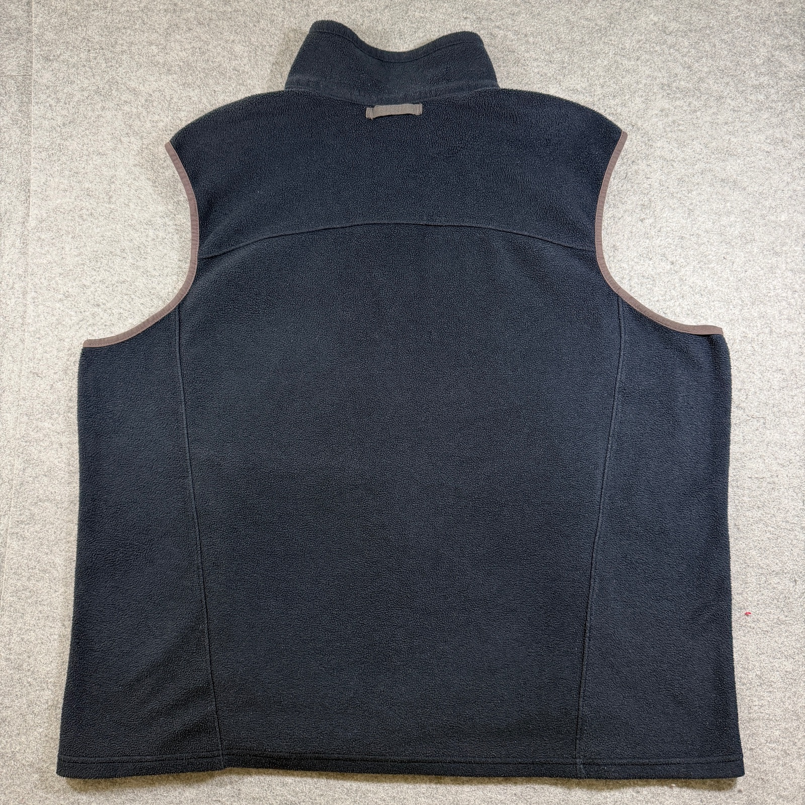Eddie Bauer Fleece Vest Mens 2XL Navy Full Zip Outdoor Hiking Camping Pockets thumbnail 2