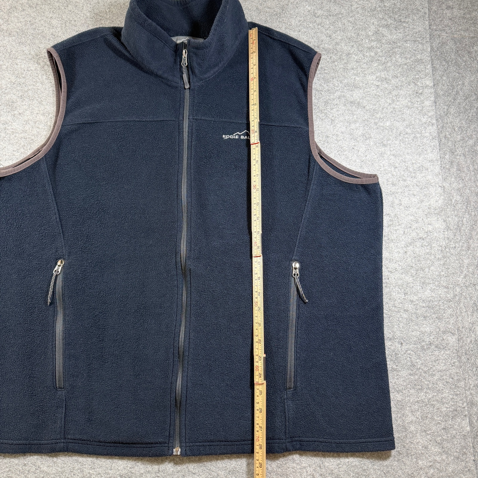 Eddie Bauer Fleece Vest Mens 2XL Navy Full Zip Outdoor Hiking Camping Pockets thumbnail 7