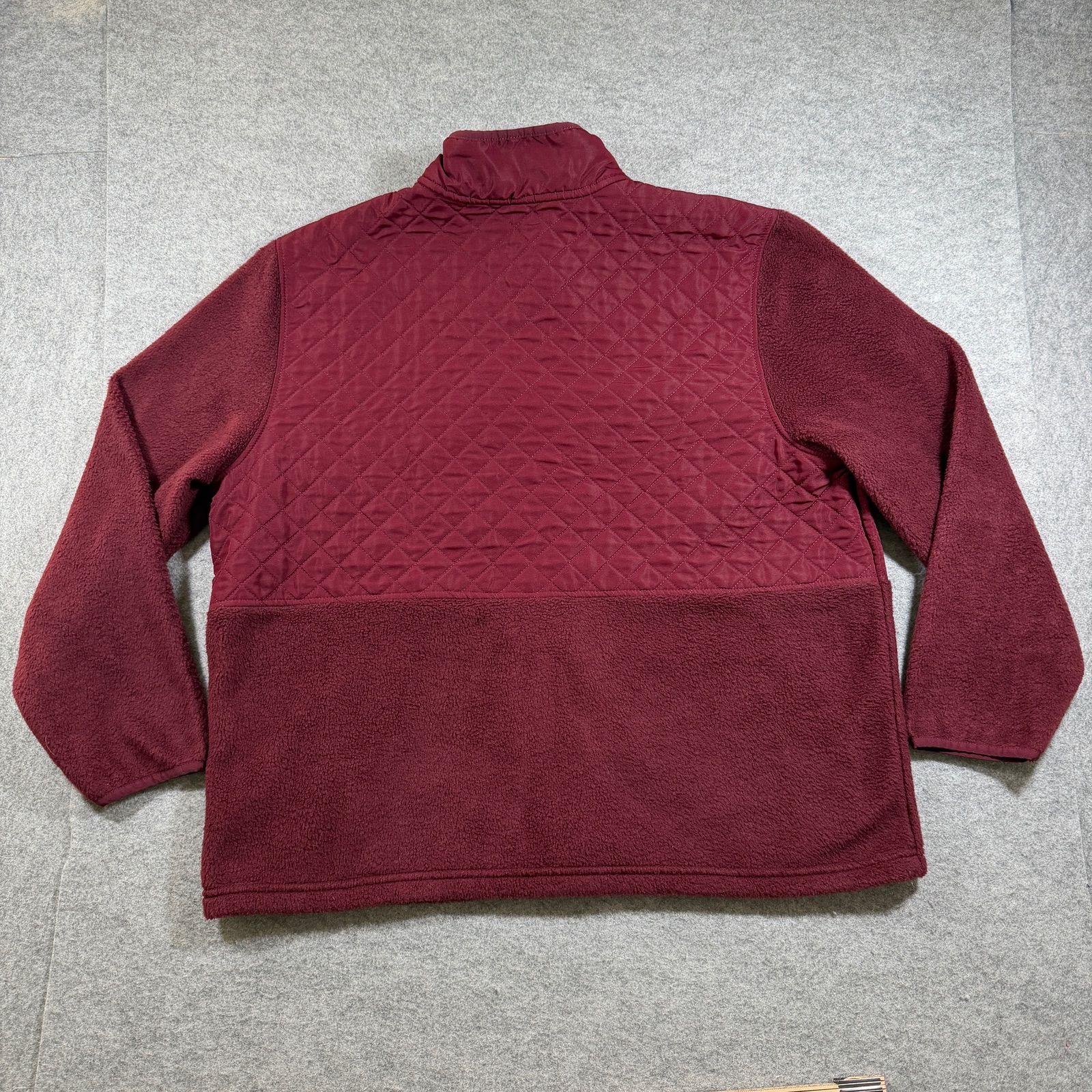 Eddie Bauer Fleece Jacket Womens XXL Burgundy Quilted Full Zip Outdoor Sherpa thumbnail 2