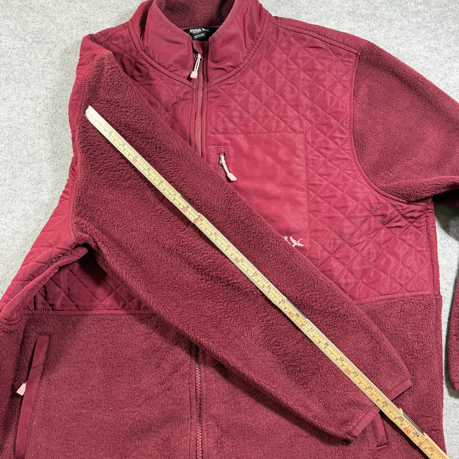 Eddie Bauer Fleece Jacket Womens XXL Burgundy Quilted Full Zip Outdoor Sherpa thumbnail 8
