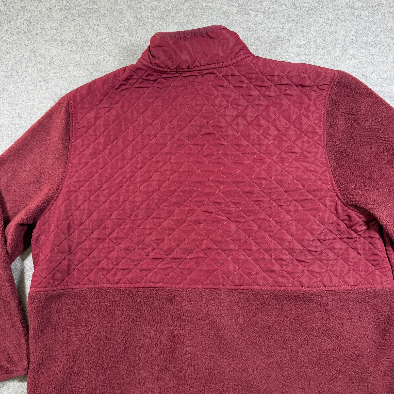 Eddie Bauer Fleece Jacket Womens XXL Burgundy Quilted Full Zip Outdoor Sherpa thumbnail 10