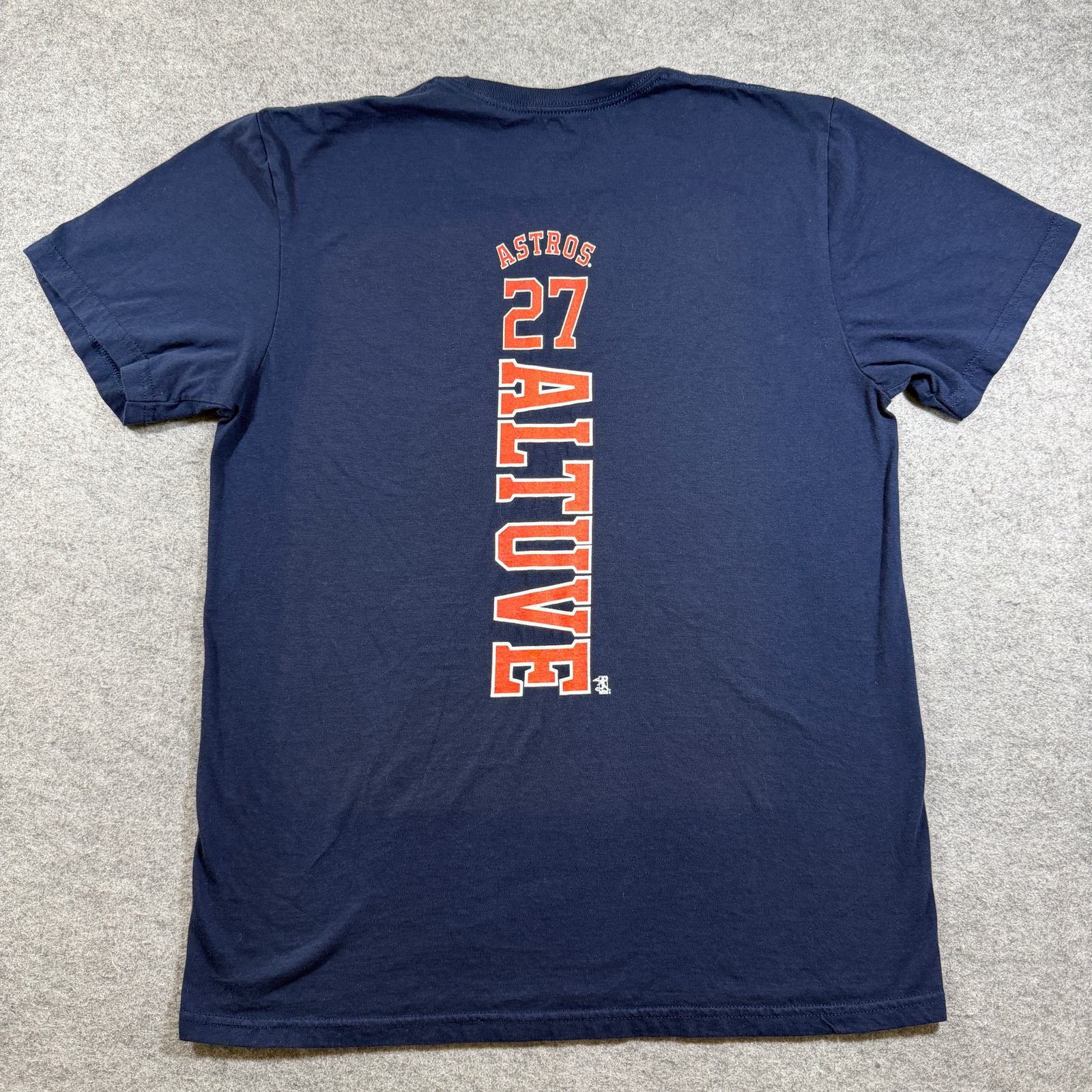 Fanatics Houston Astros T Shirt Mens M Navy Altuve 27 Player Tee MLB Baseball thumbnail 2