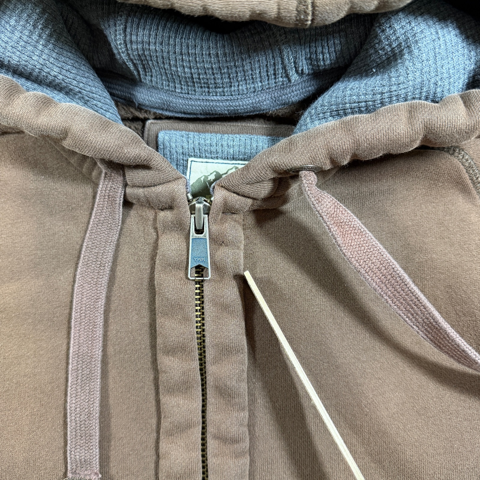Eddie Bauer Full Zip Hoodie Mens S Brown Knit Fleece Hooded Heavyweight Outdoor thumbnail 5