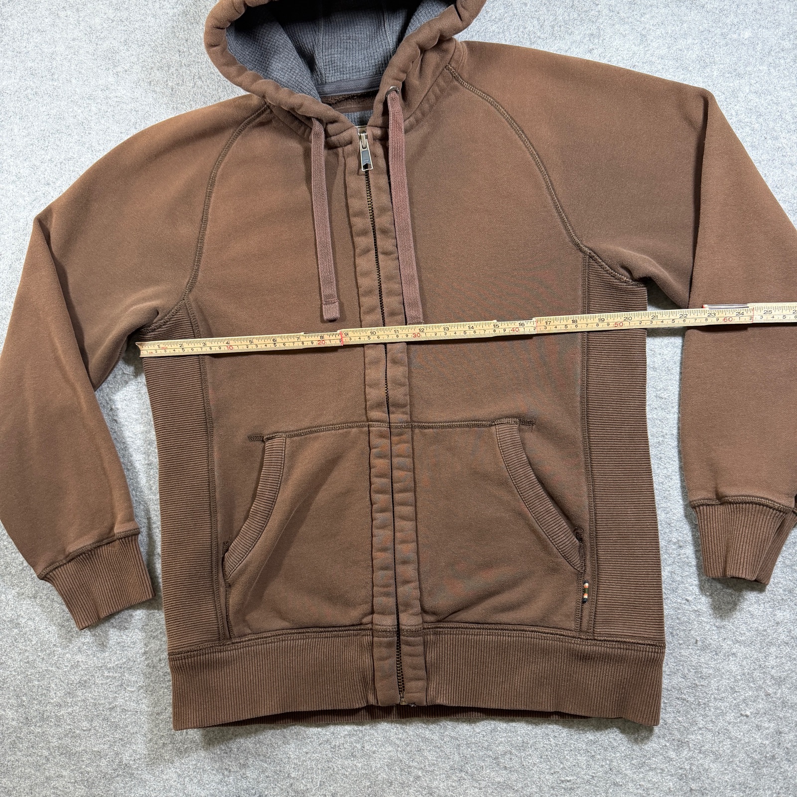 Eddie Bauer Full Zip Hoodie Mens S Brown Knit Fleece Hooded Heavyweight Outdoor thumbnail 7