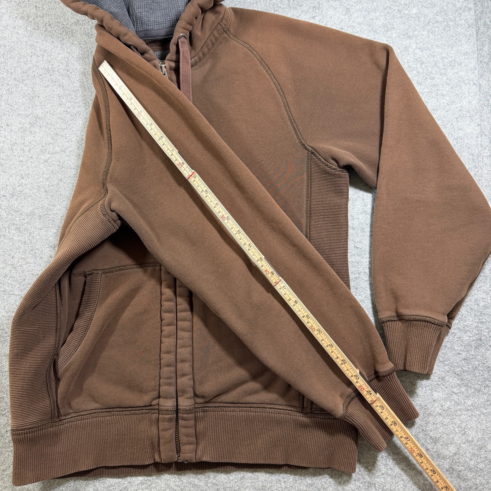 Eddie Bauer Full Zip Hoodie Mens S Brown Knit Fleece Hooded Heavyweight Outdoor thumbnail 8