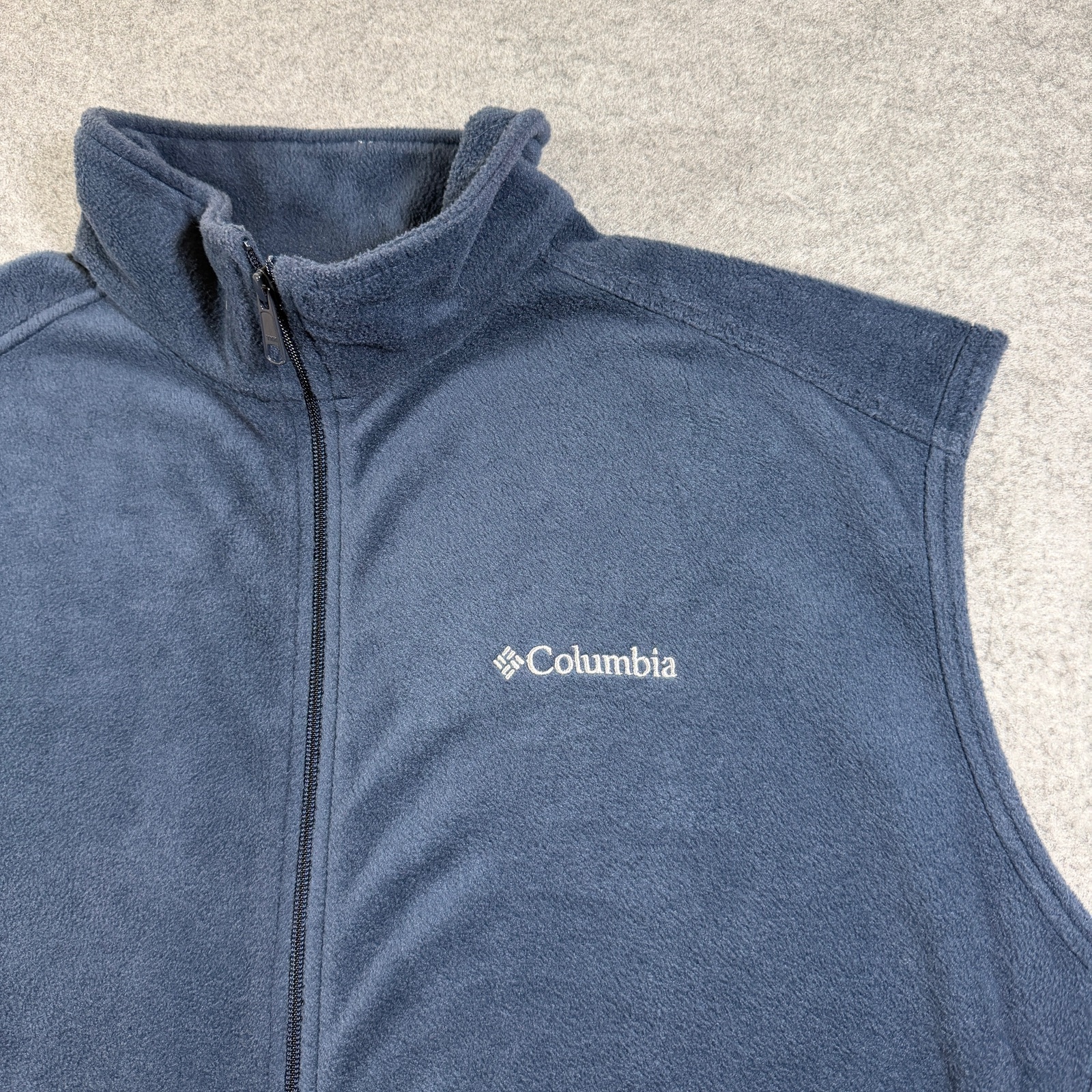 Columbia Steens Mountain Fleece Vest Mens XXL Navy Full Zip Outdoor Hiking thumbnail 4