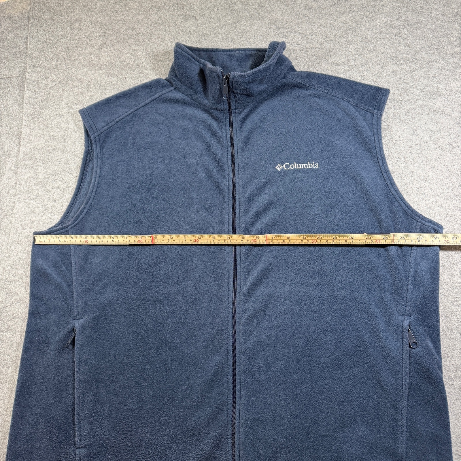 Columbia Steens Mountain Fleece Vest Mens XXL Navy Full Zip Outdoor Hiking thumbnail 6