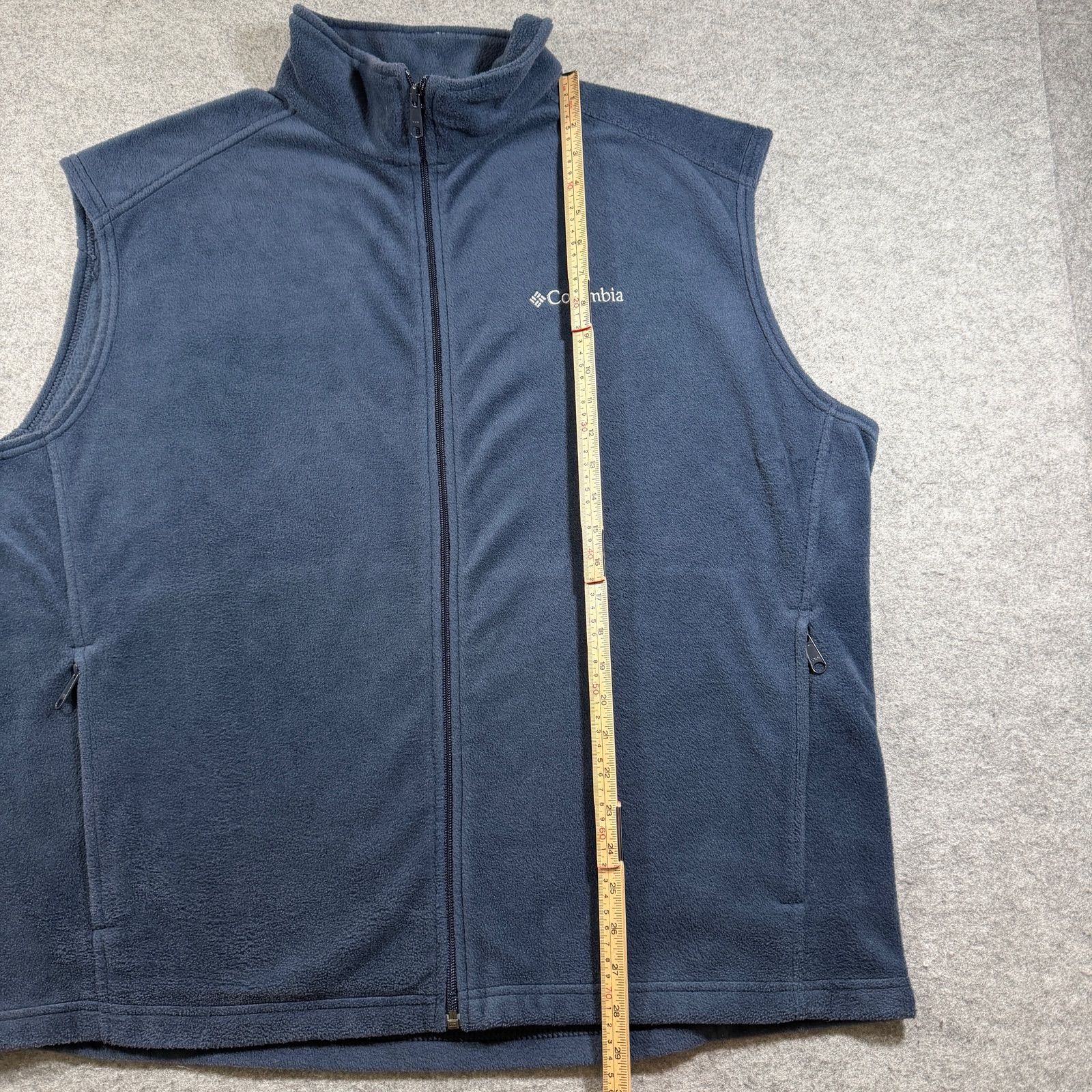 Columbia Steens Mountain Fleece Vest Mens XXL Navy Full Zip Outdoor Hiking thumbnail 7