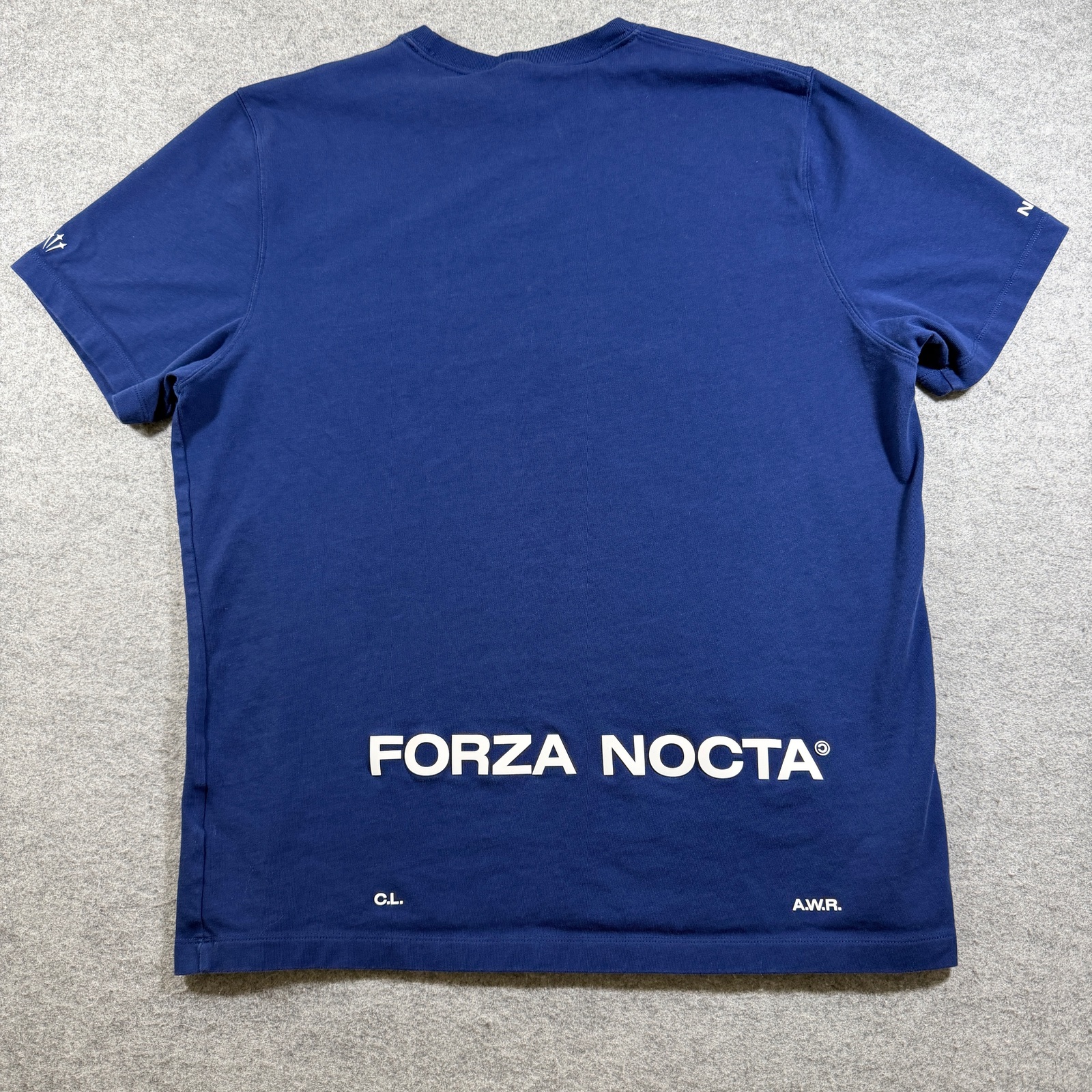 Nike NOCTA Forza Racing T Shirt Mens XL Blue Center Swoosh Drake Streetwear thumbnail 2