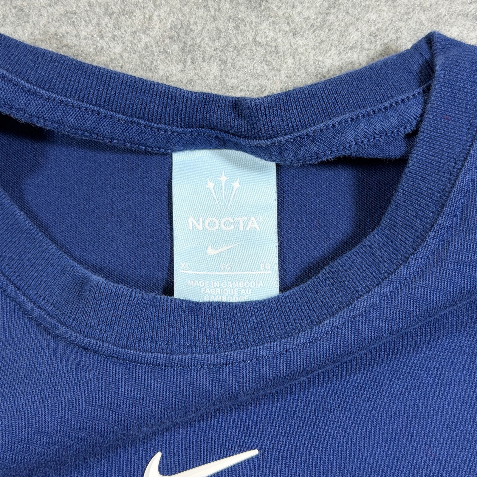 Nike NOCTA Forza Racing T Shirt Mens XL Blue Center Swoosh Drake Streetwear thumbnail 4