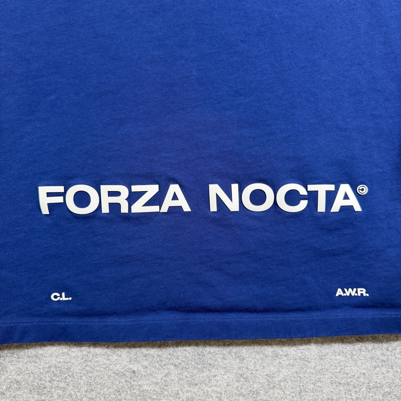 Nike NOCTA Forza Racing T Shirt Mens XL Blue Center Swoosh Drake Streetwear thumbnail 9