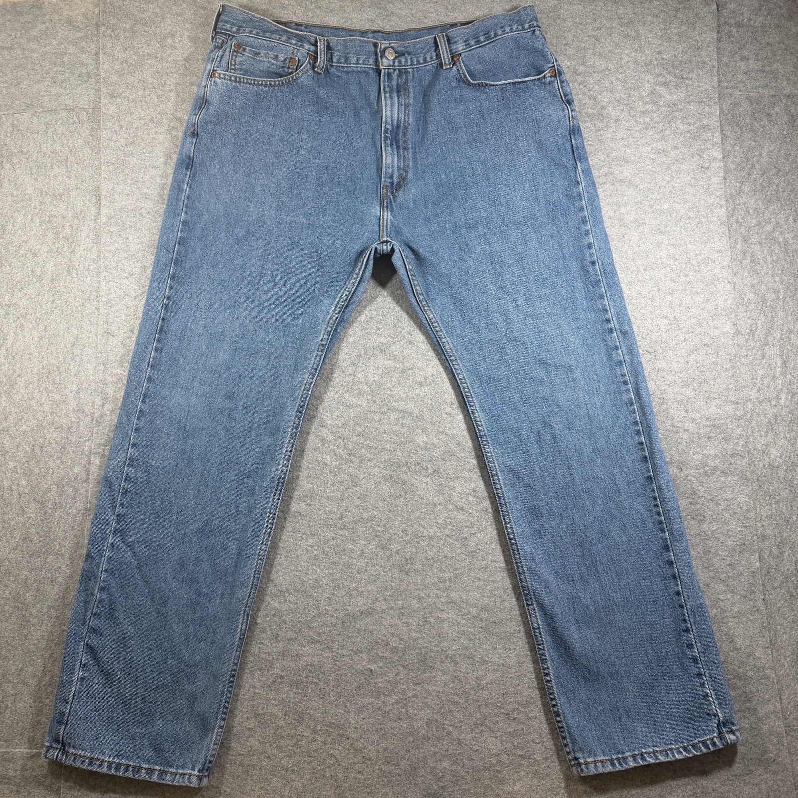 Levi's 501 Jeans Mens 40x32 Medium Blue Wash Straight Loose Fit Red Tab Denim