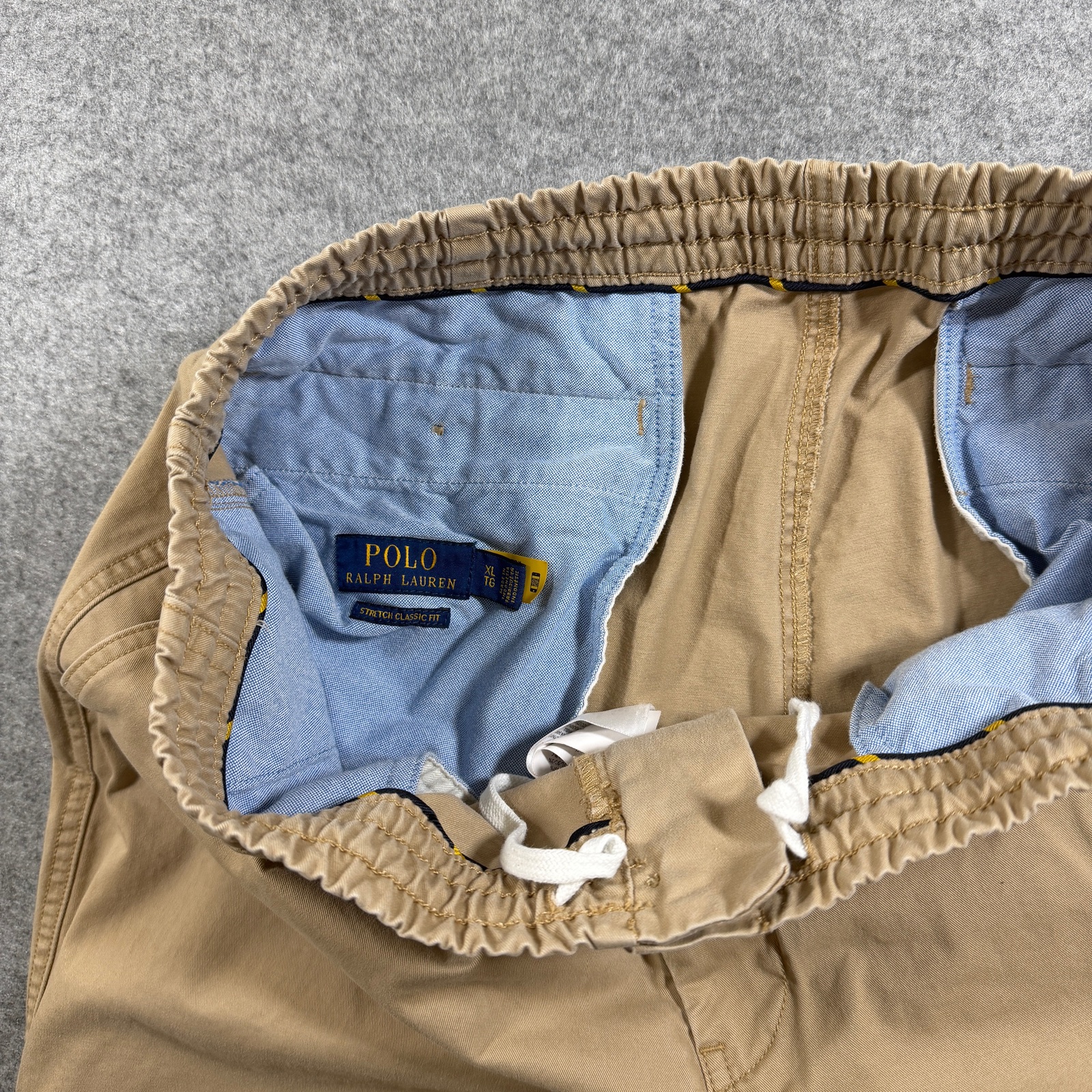 Polo Ralph Lauren Pants Mens XL Khaki Classic Fit Stretch Prepster Chino Casual thumbnail 4