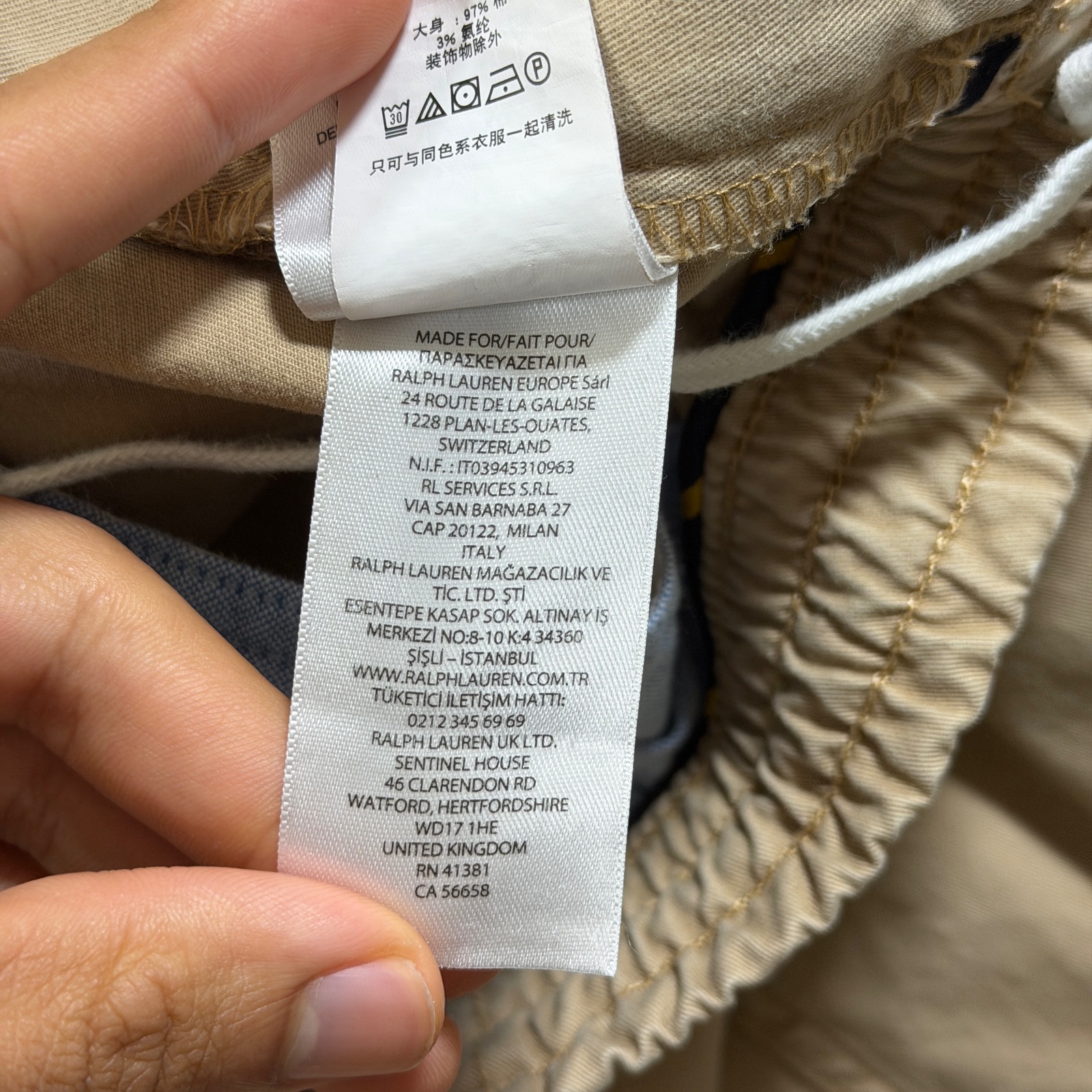 Polo Ralph Lauren Pants Mens XL Khaki Classic Fit Stretch Prepster Chino Casual thumbnail 15