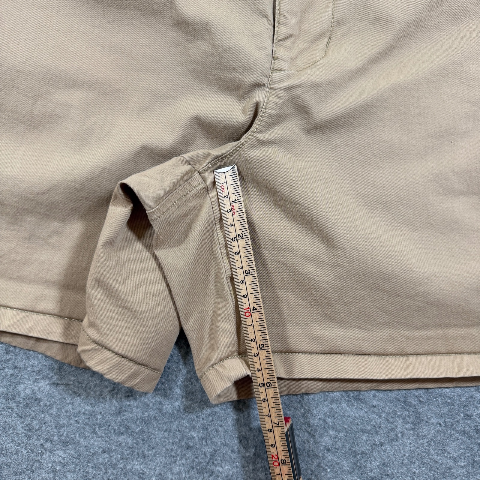 L.L.Bean Chino Shorts Mens 44 Khaki Stretch Flat Front Classic Fit Casual Preppy thumbnail 6