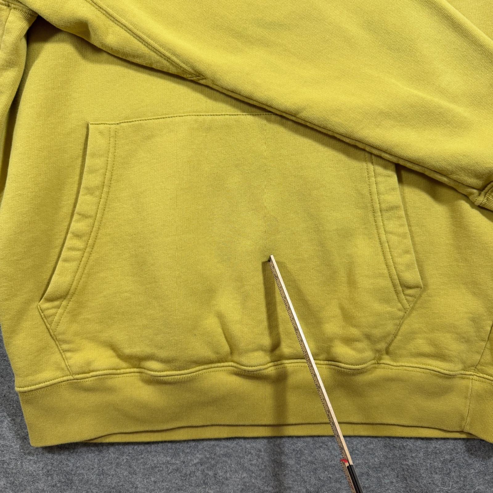 AFFIX Works Utility Hoodie Mens M Yellow Fleece Hooded Streetwear Relaxed Fit thumbnail 4