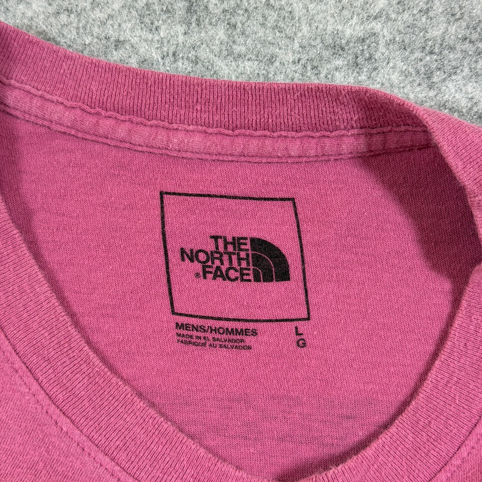 The North Face Long Sleeve T Shirt Mens L Pink Box Logo Never Stop Exploring thumbnail 5