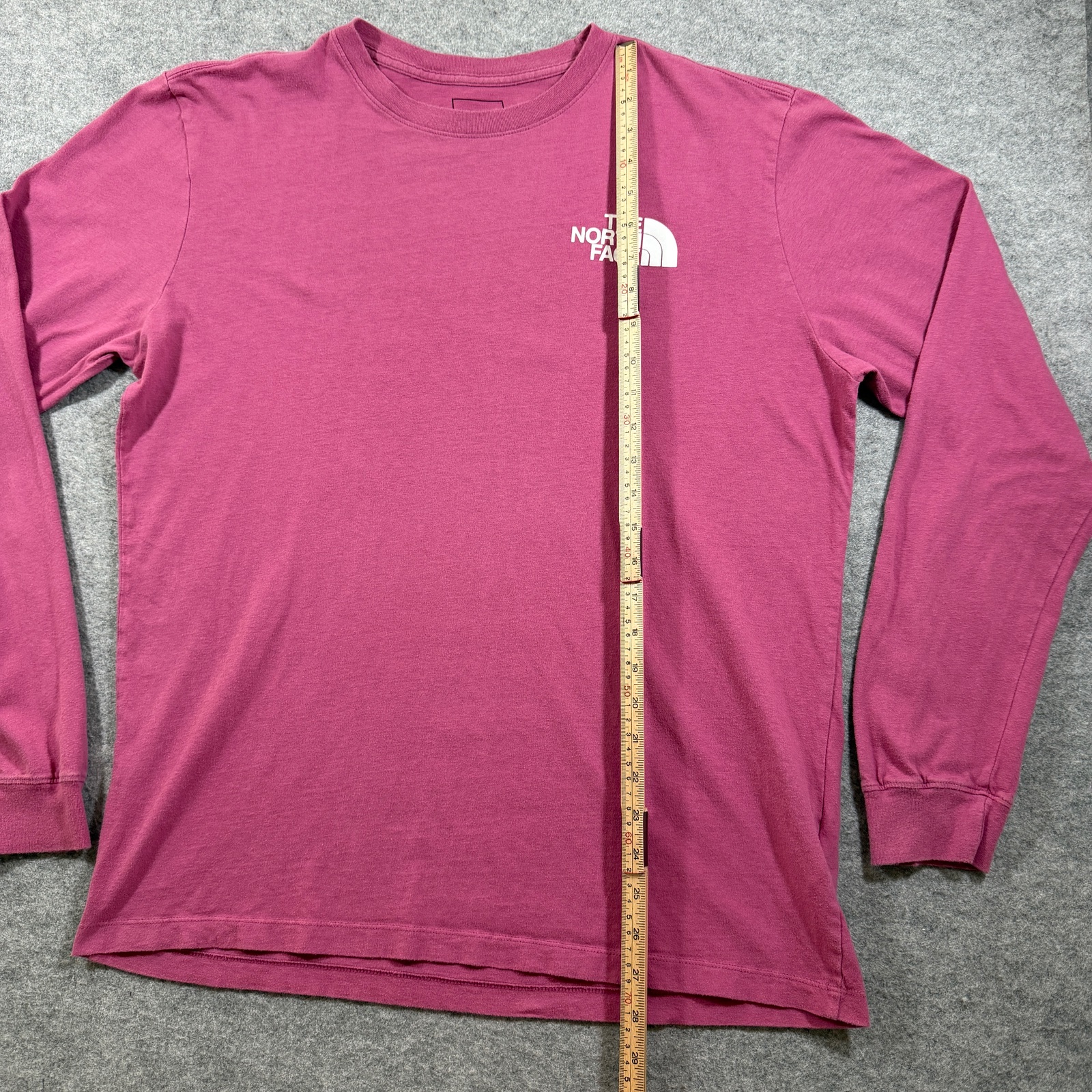 The North Face Long Sleeve T Shirt Mens L Pink Box Logo Never Stop Exploring thumbnail 6