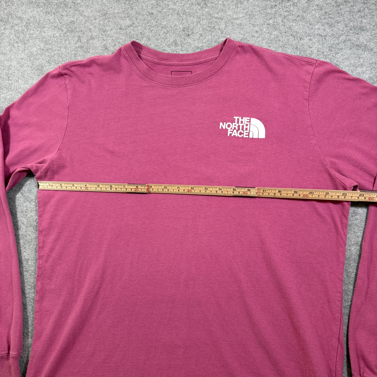 The North Face Long Sleeve T Shirt Mens L Pink Box Logo Never Stop Exploring thumbnail 7