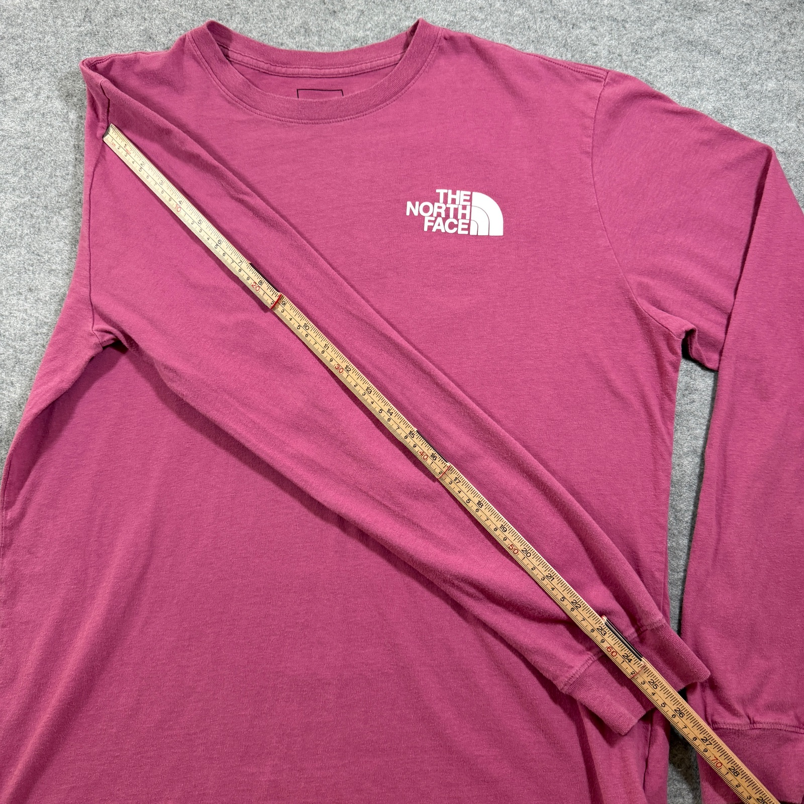 The North Face Long Sleeve T Shirt Mens L Pink Box Logo Never Stop Exploring thumbnail 8