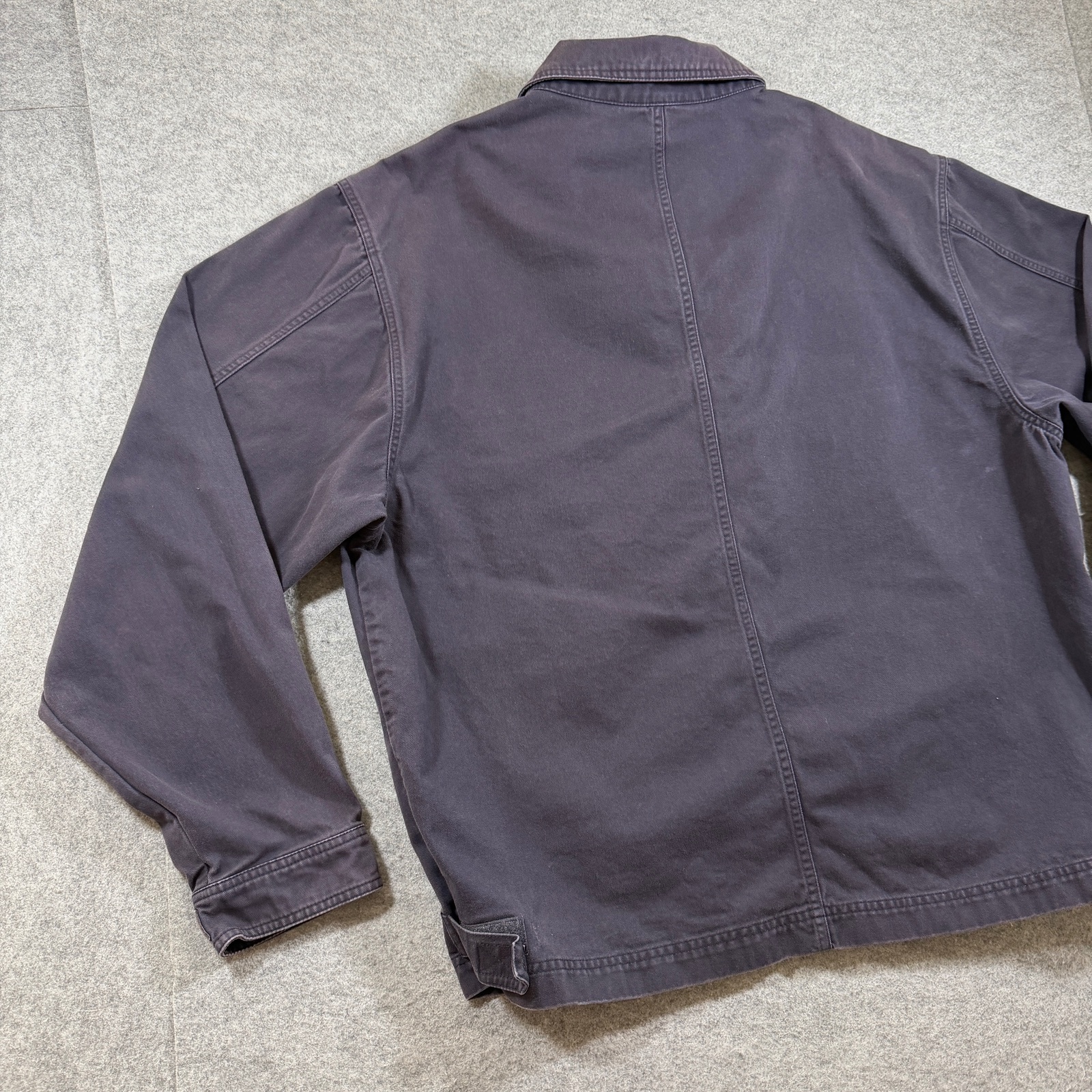 Vintage Eddie Bauer Full Zip Jacket Mens L Tall Navy Chest Pocket Outdoor Canvas thumbnail 12