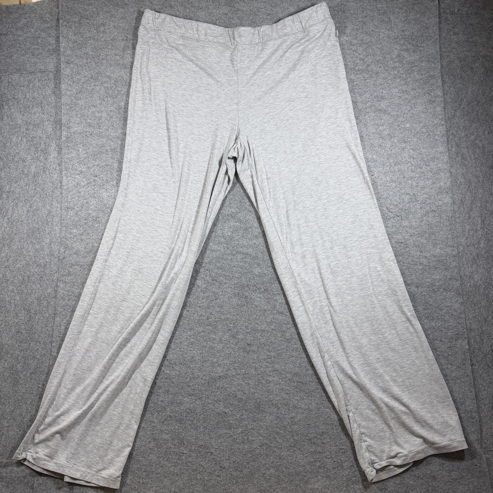 SKIMS Lounge Pants Womens L Heather Gray Relaxed Fit Soft Stretch Casual Leisure
