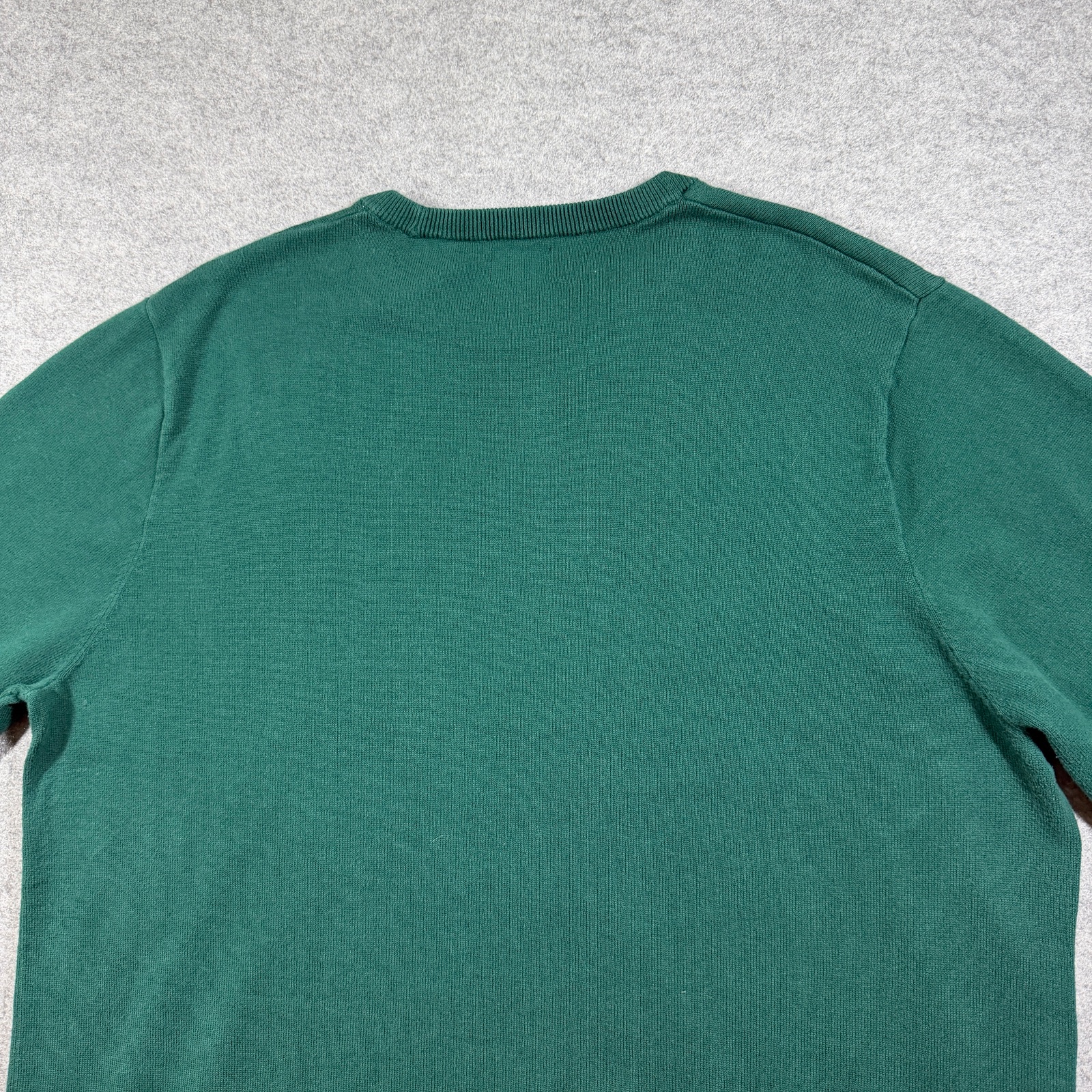 J. Crew Sweater Mens XL Green Crew Neck Cotton Knit Pullover Preppy Casual thumbnail 5